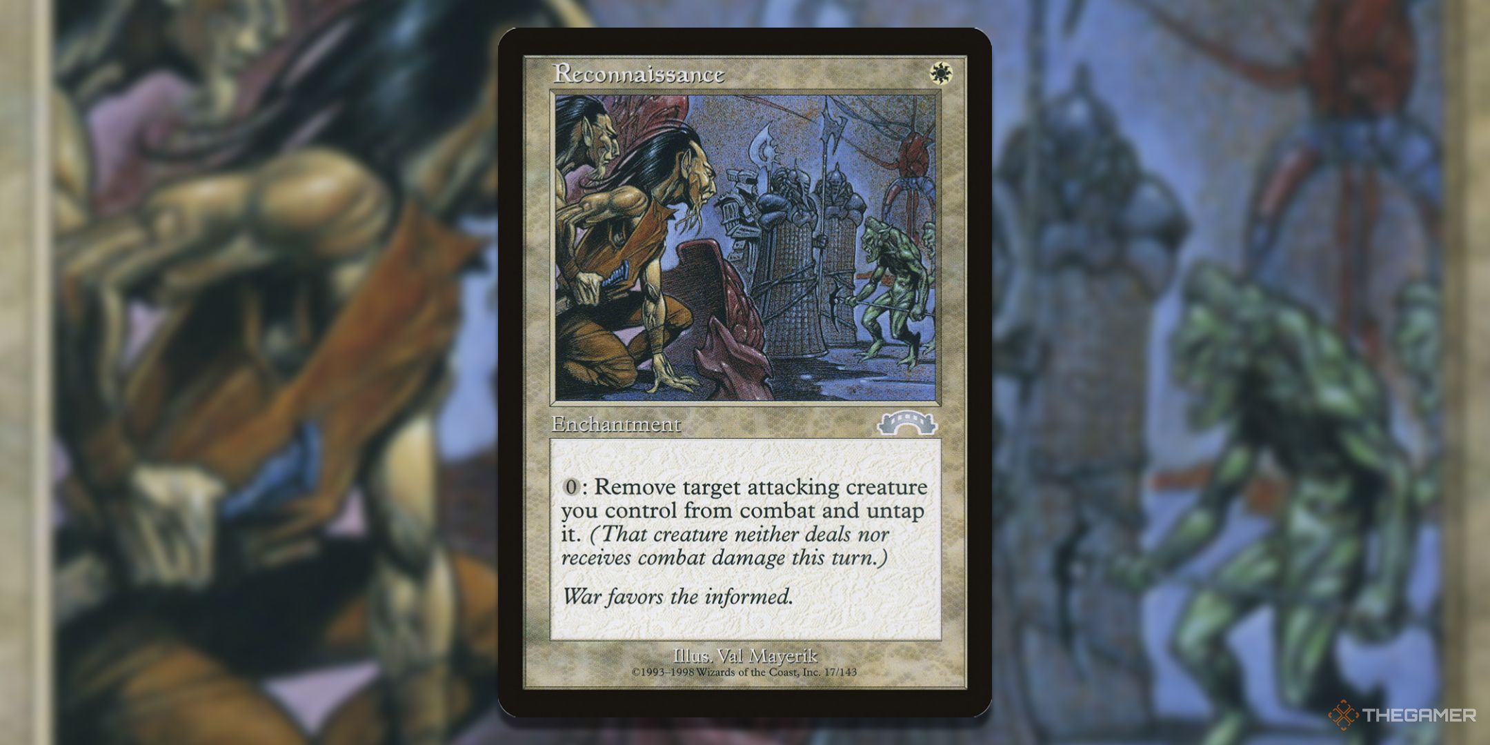 MTG Reconnaissance card with background art.