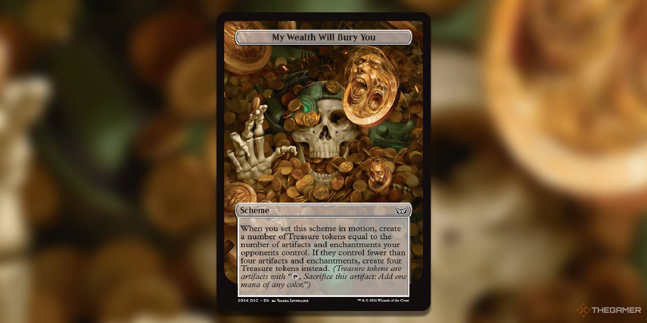 The My Wealth Will Bury You scheme card, from Duskmourn: House of Horrors Commander.