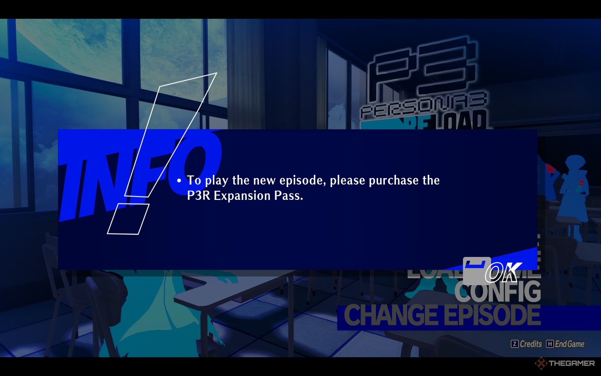Persona 3 Reload expasion pass in the main menu.