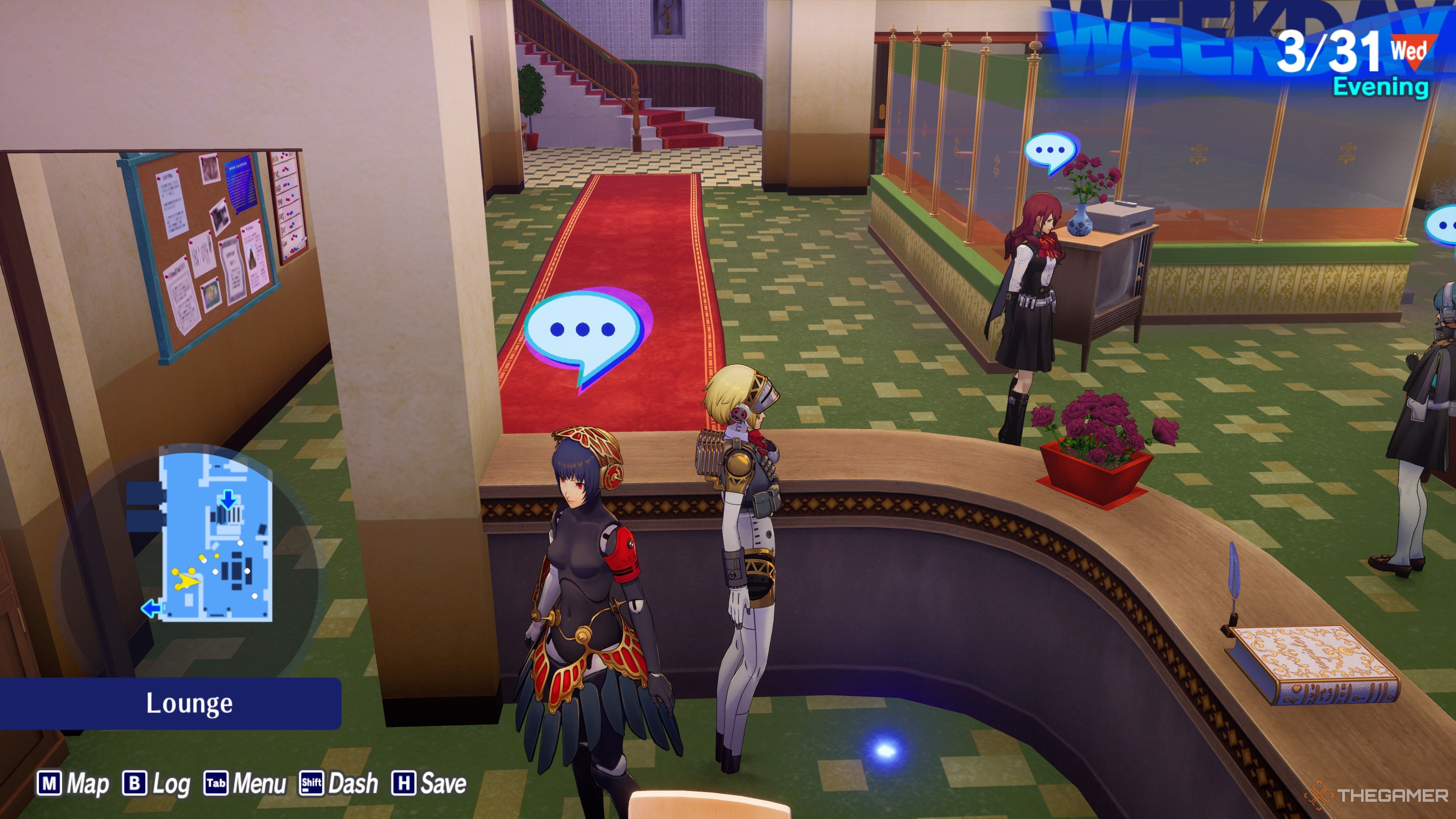 Persona 3 Reload Twilight Fragments behind the desk at the dorm.