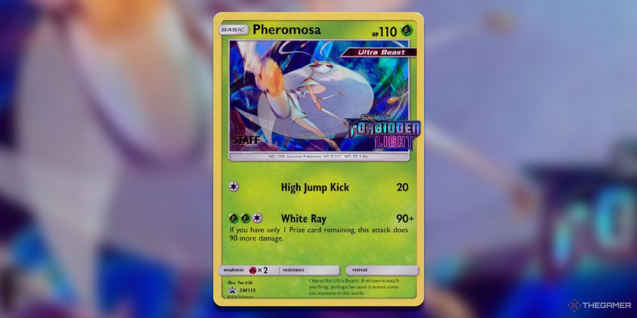 Pheromosa Prerelease Staff Pokemon TCG Art Card.