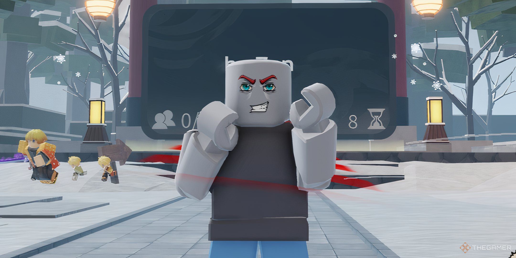 a player in Demon Warriors on Roblox
