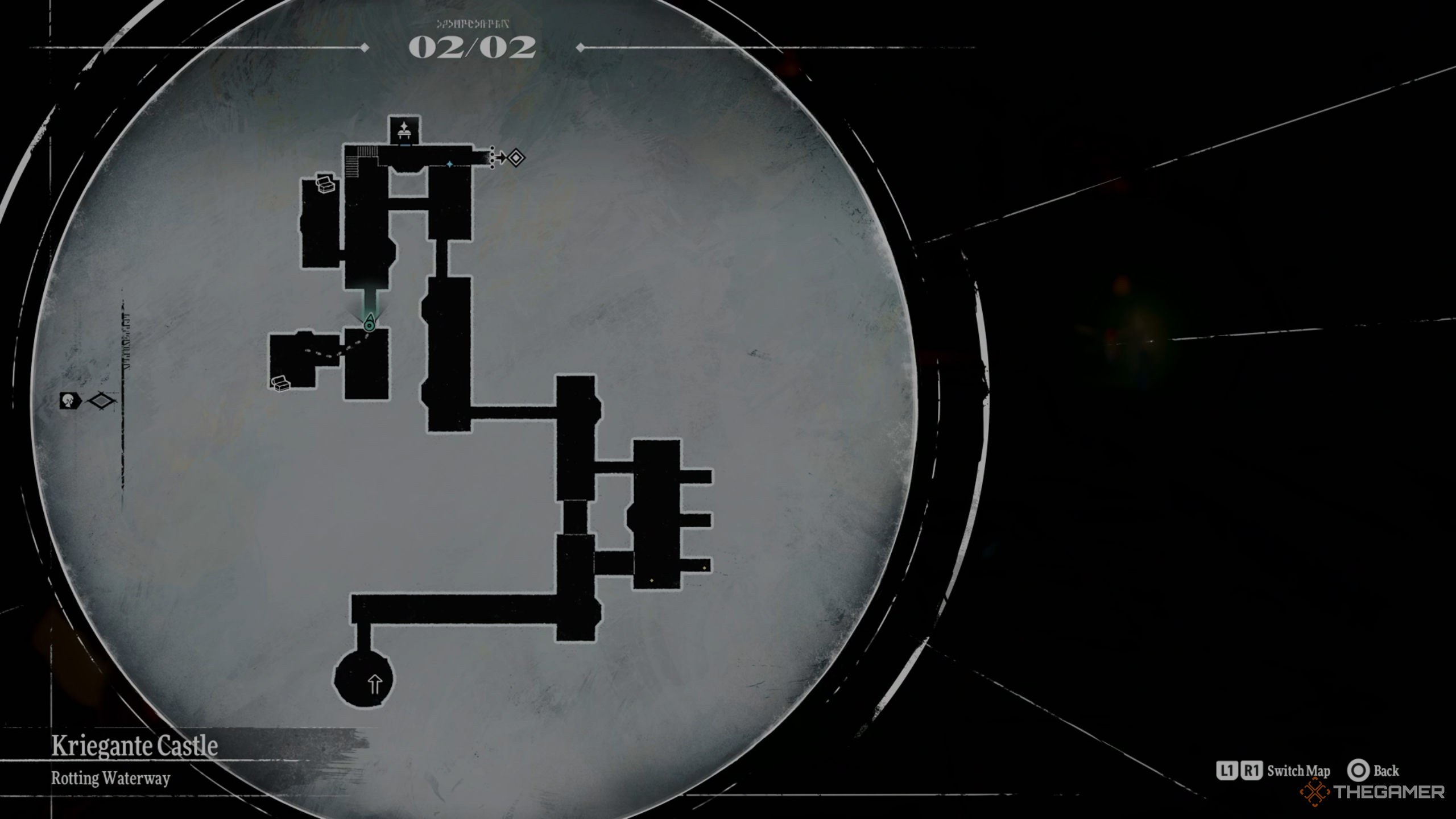 The first map for the Kriegante Castle dungeon in Metaphor: ReFantazio.