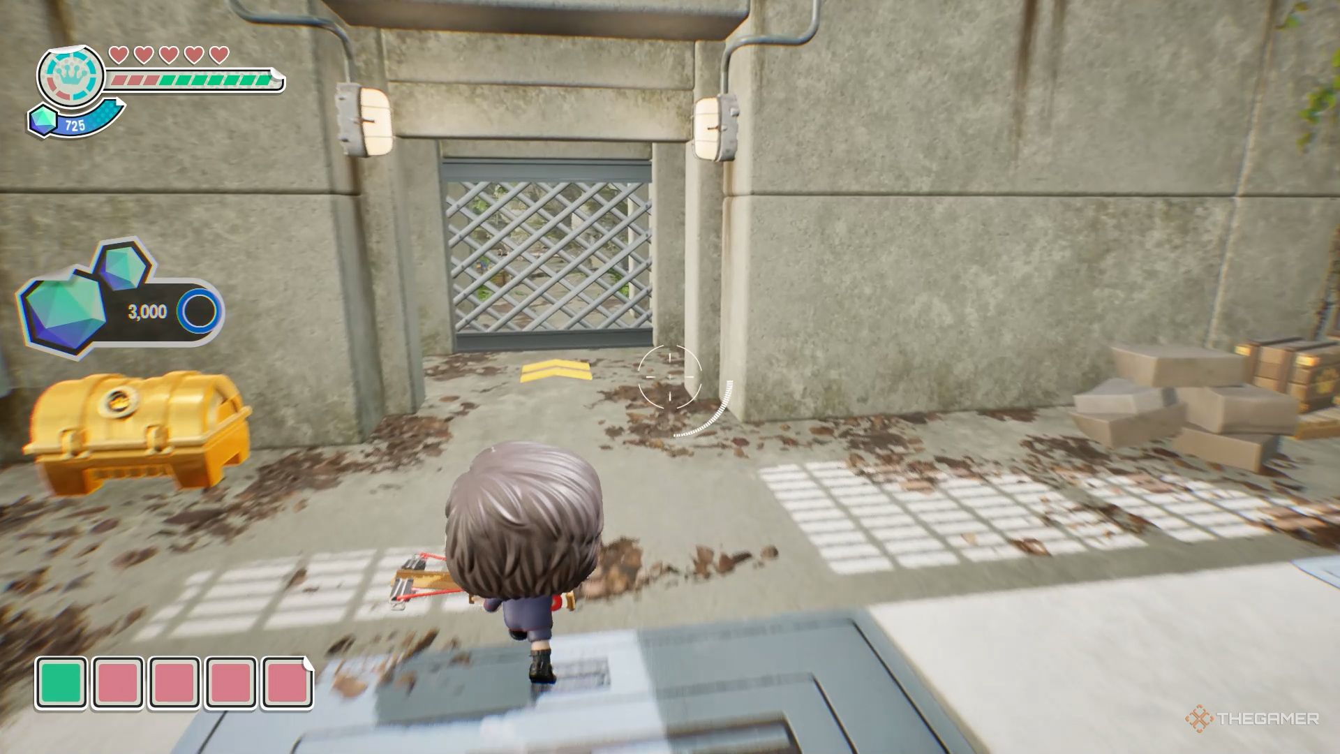 Number Five is heading towards to a door and planning to teleport to other side in Funko Fusion.