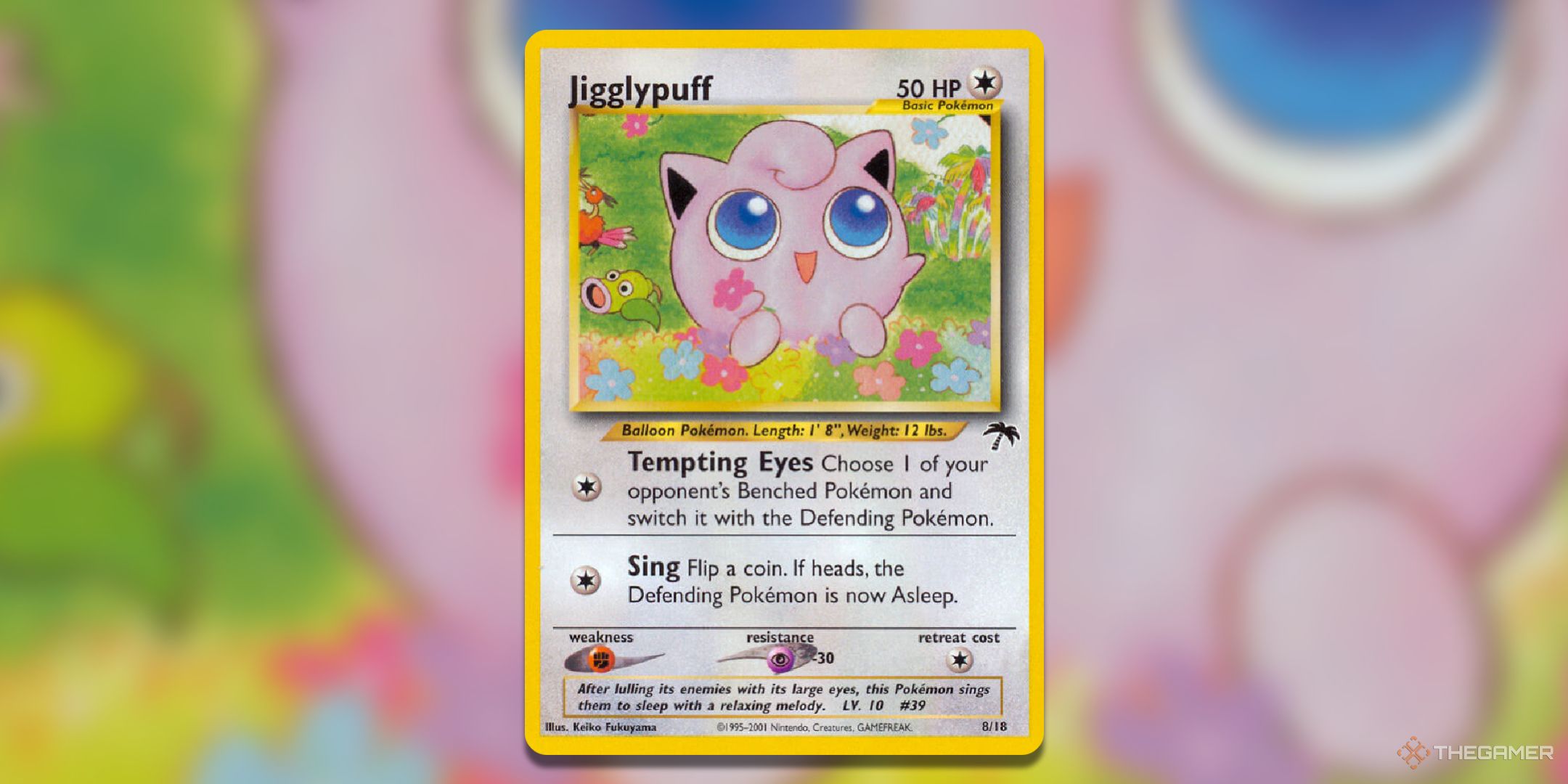 South Islands Jigglypuff Pokemon TCG card art.