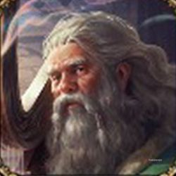 The portrait of Bragi, one of the minor gods in the Norse pantheon, is displayed in Age of Mythology - Retold