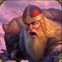 The portrait of Tyr, one of the minor gods in the Norse pantheon, is displayed in Age of Mythology - Retold-1