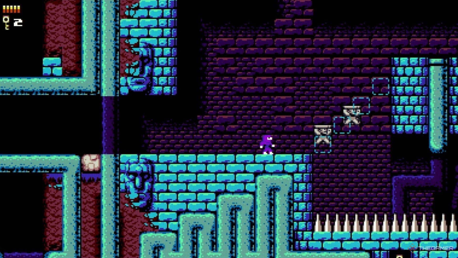 UFO 50. The ninja in Mortol II using the warrior's stone body like stairs.