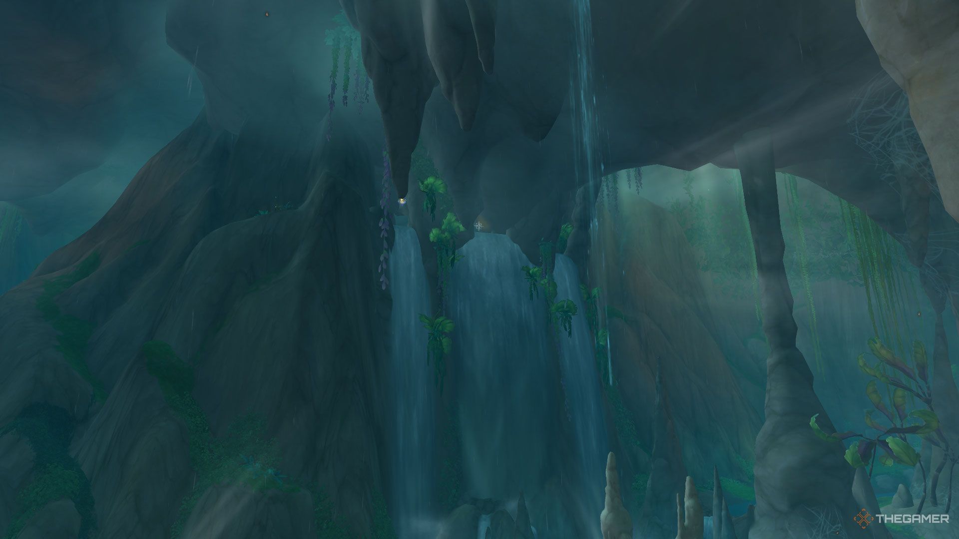 Chittering Den glyph location in The Ringing Deeps in World Of Warcraft: The War Within.