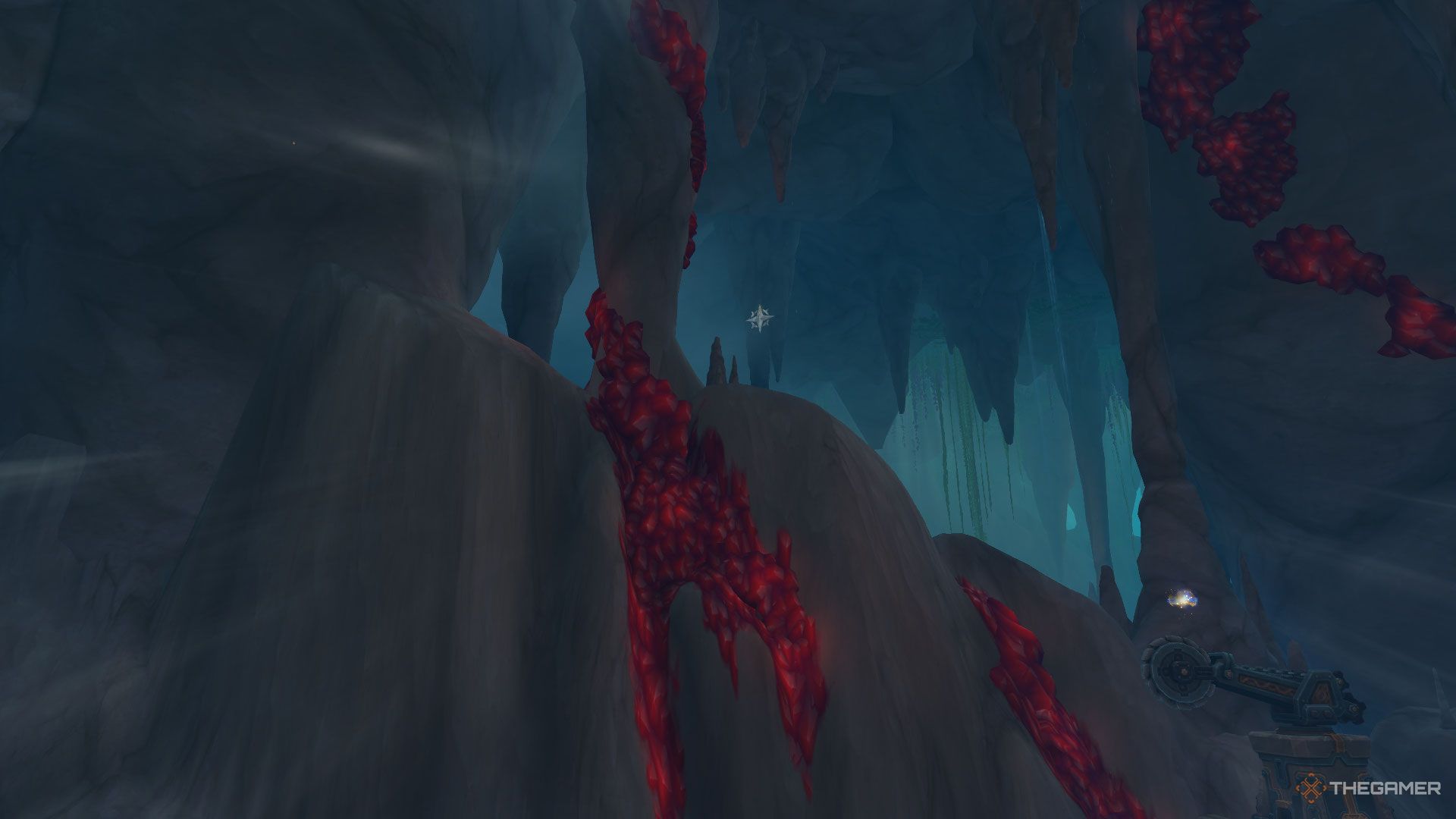 The Rumbling Wastes glyph location in The Ringing Deeps in World Of Warcraft: The War Within.