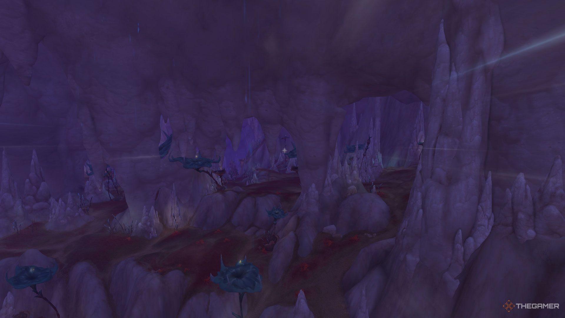 Sanguine Grasps glyph location in Hallowfall in Khaz Algar, World Of Warcraft: The War Within.