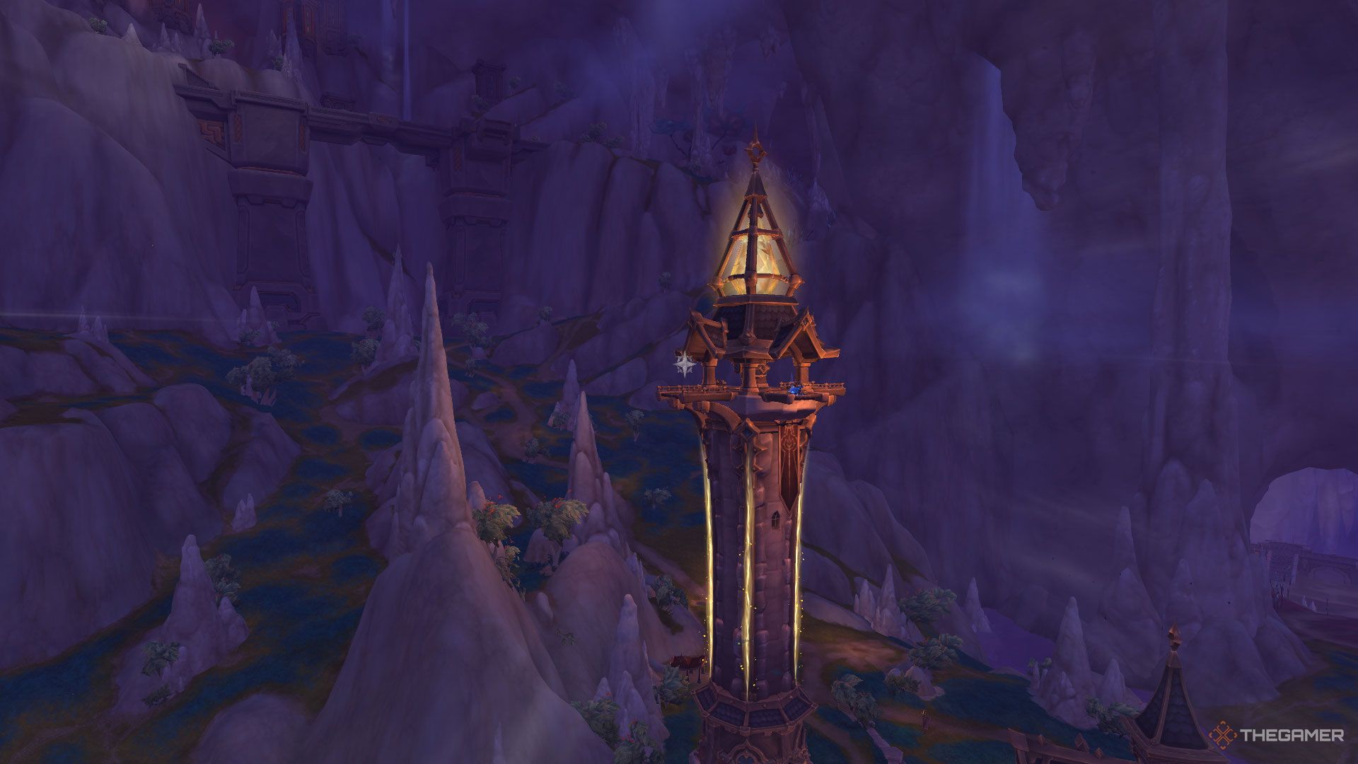 Dunelle's Kindness glyph location in Hallowfall in Khaz Algar, World Of Warcraft: The War Within.