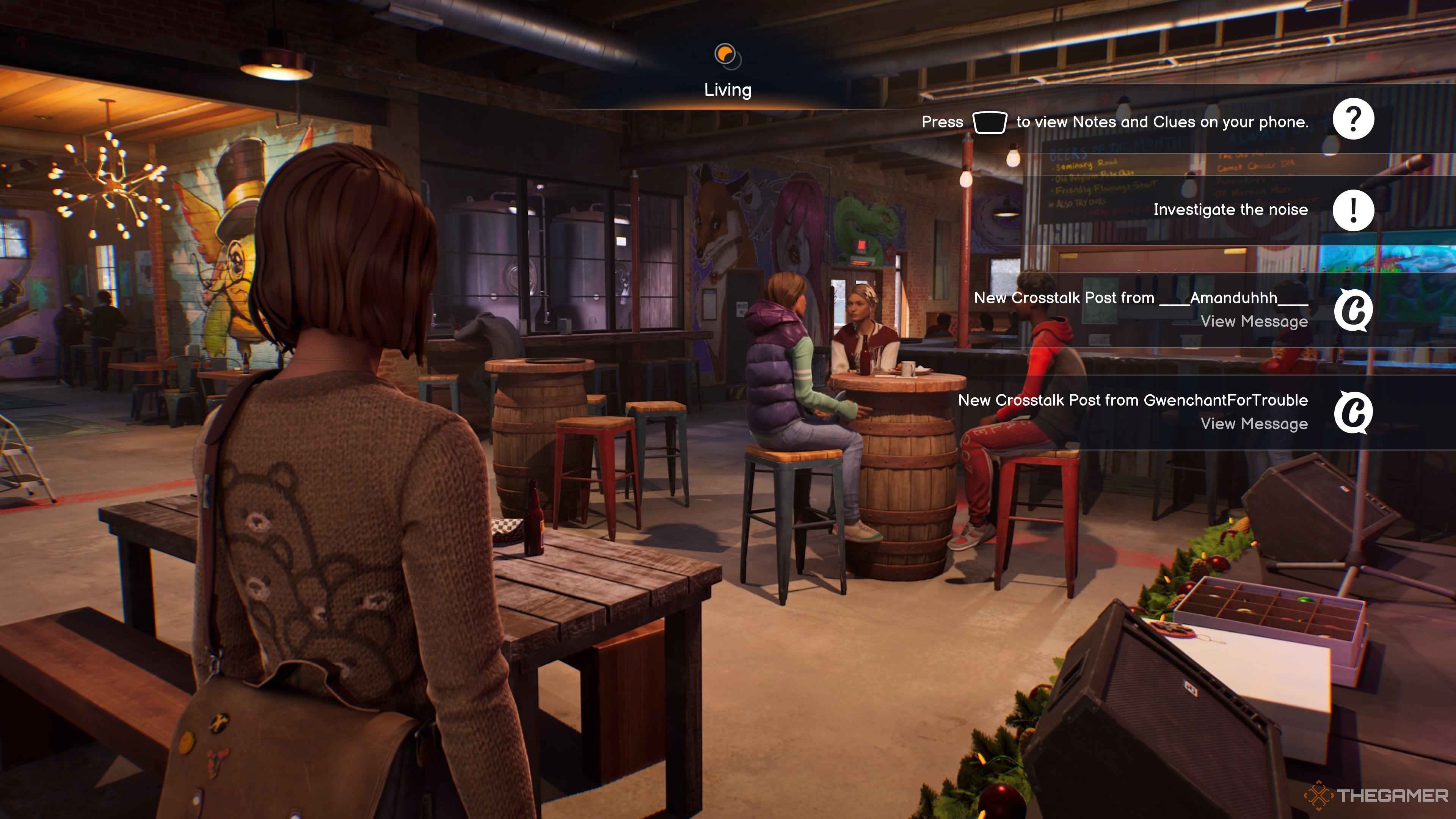 Maxine Claufield standing inside a cafe in Life Is Strange: Double Exposure. 