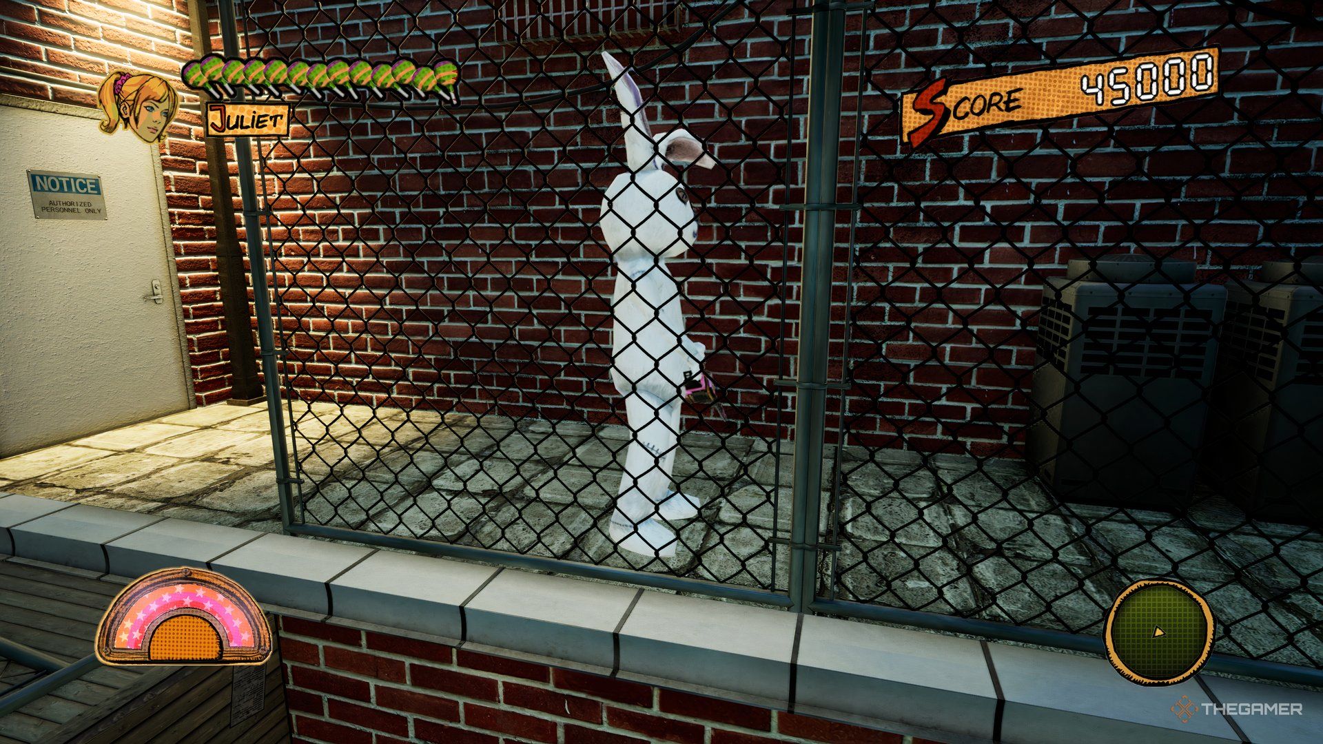 The location of a Golden Lollipop behind a fenced area.