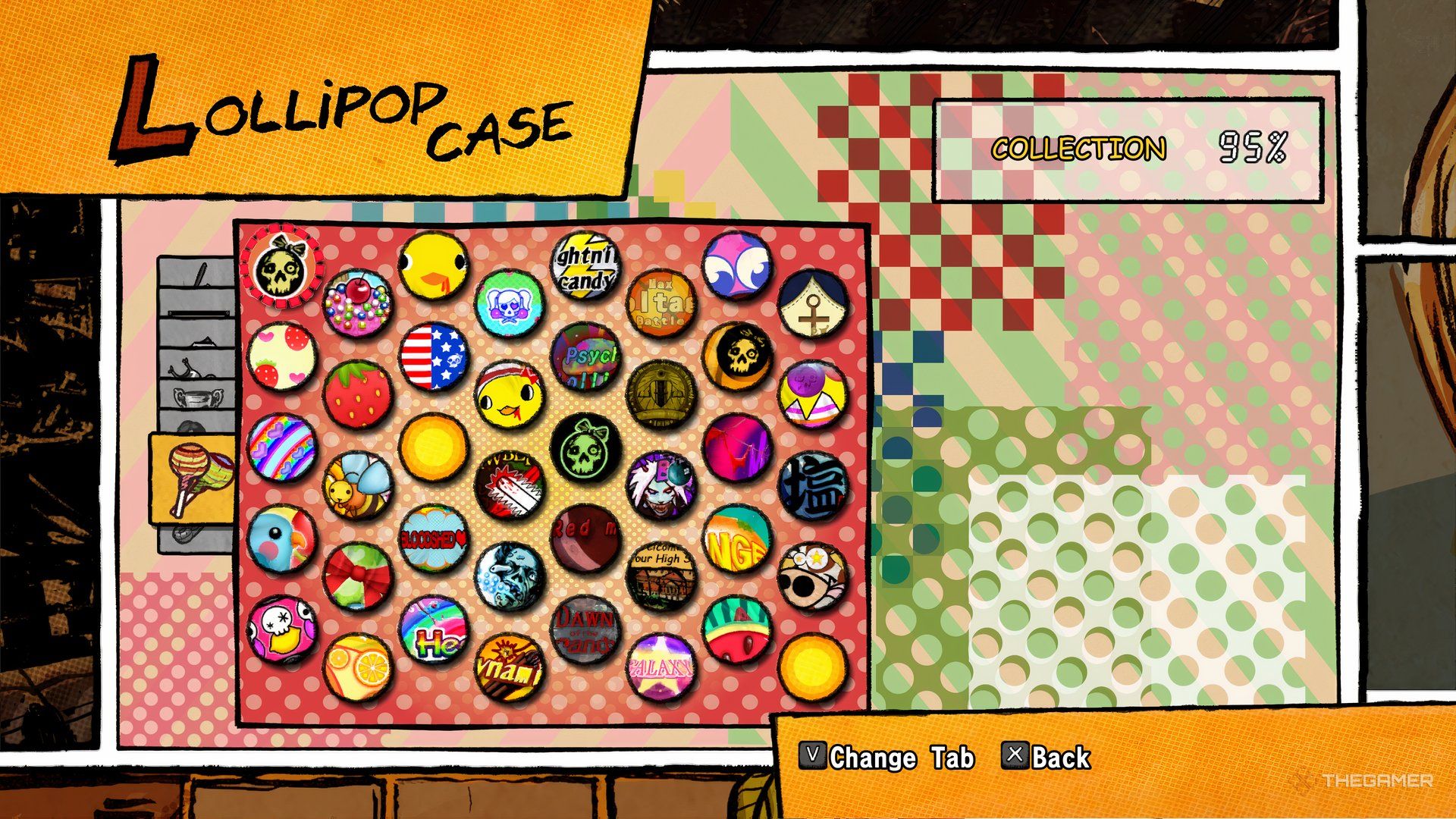 A complete collection of all the Golden Lollipop Wrappers seen in Juliet&rsquo;s Stash accessed from the Main Menu.