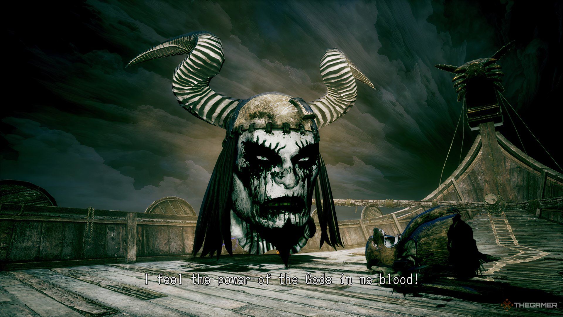 The third phase of Vikke, the final boss of the second stage in Lollipop Chainsaw RePOP.