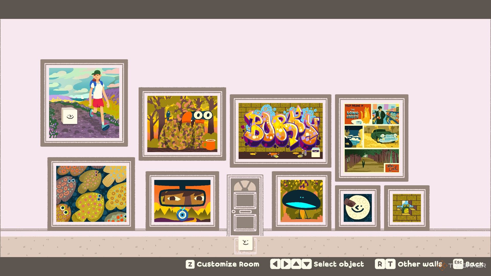 Wilmot completes season eight puzzles and hang them on the wall in Wilmot Works It Out.