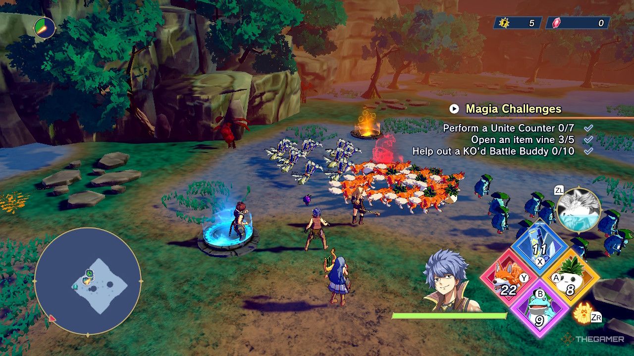 Players are exploring a maze in the evening at Farmagia.