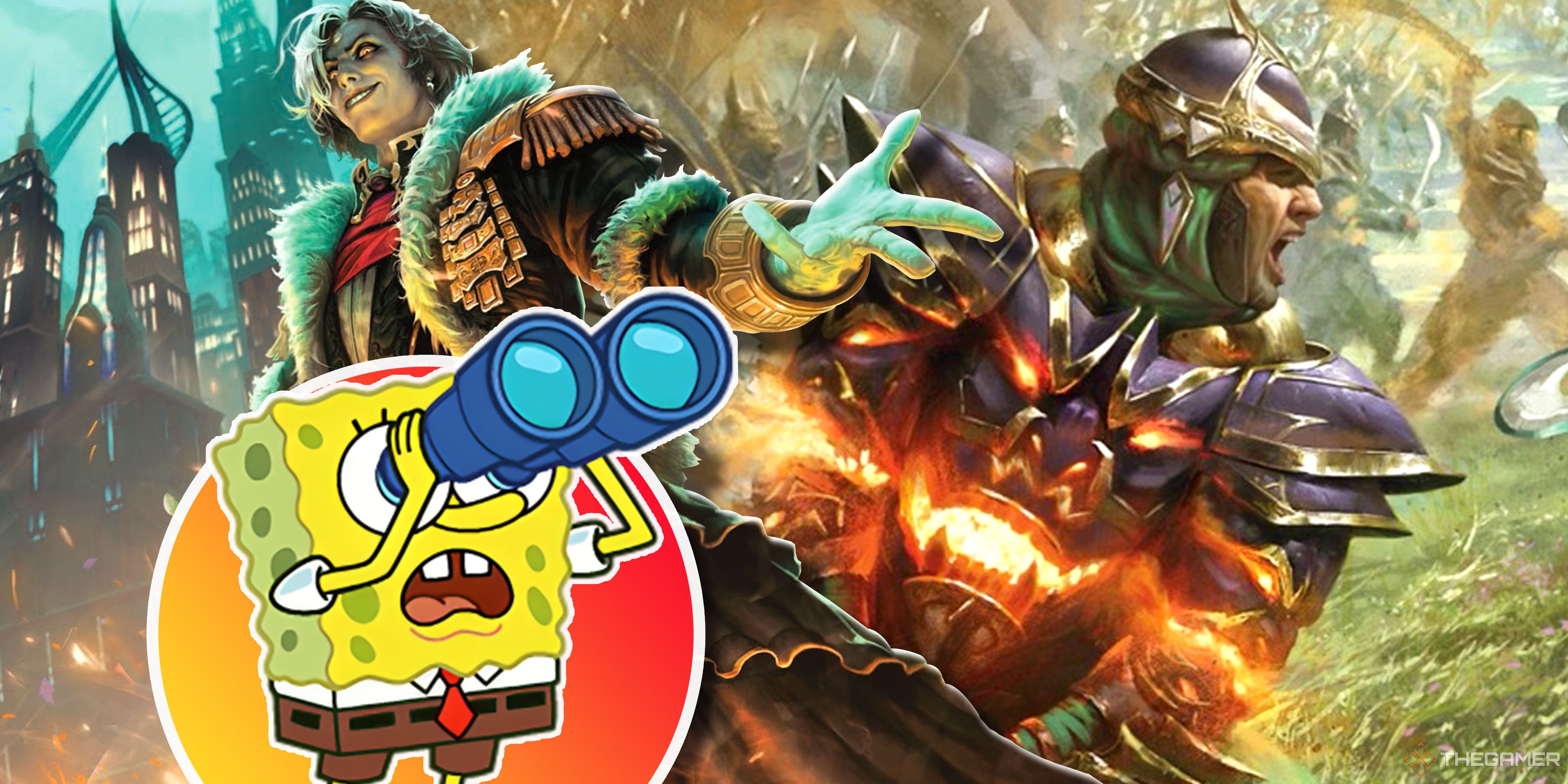 Spongebob, Final Fantasy, and Tarkir in MTG.