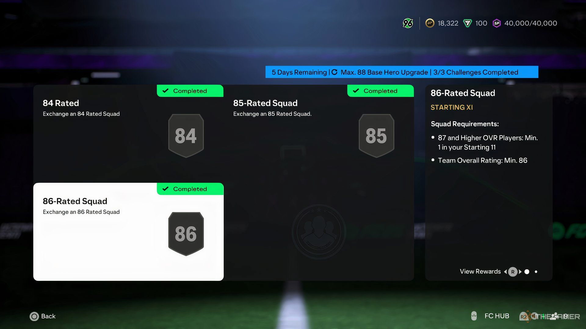 The Max. 88 Rated Base Hero Upgrade SBC in EA Sports FC 25.