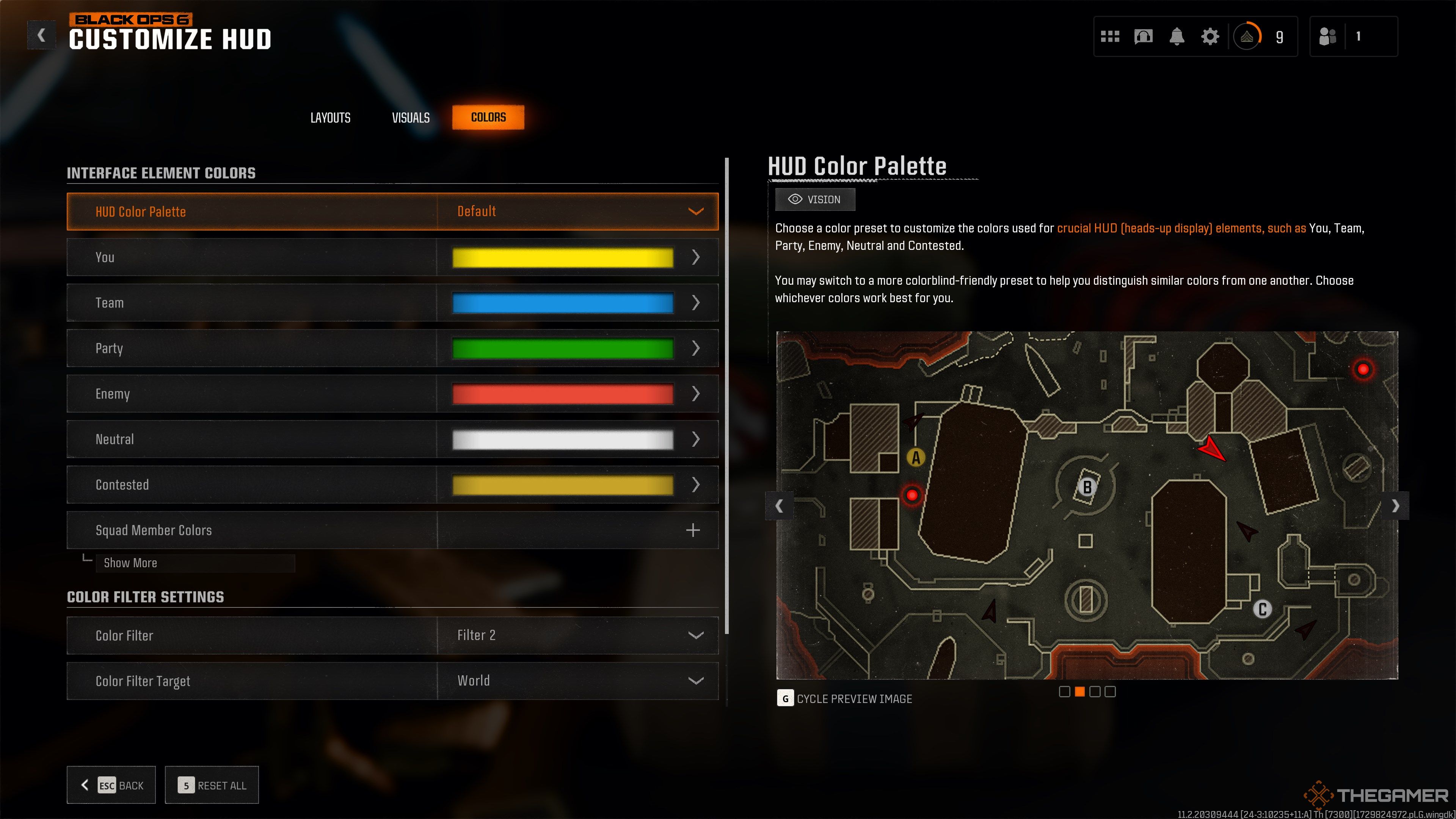 Black Ops 6 Interface Colors