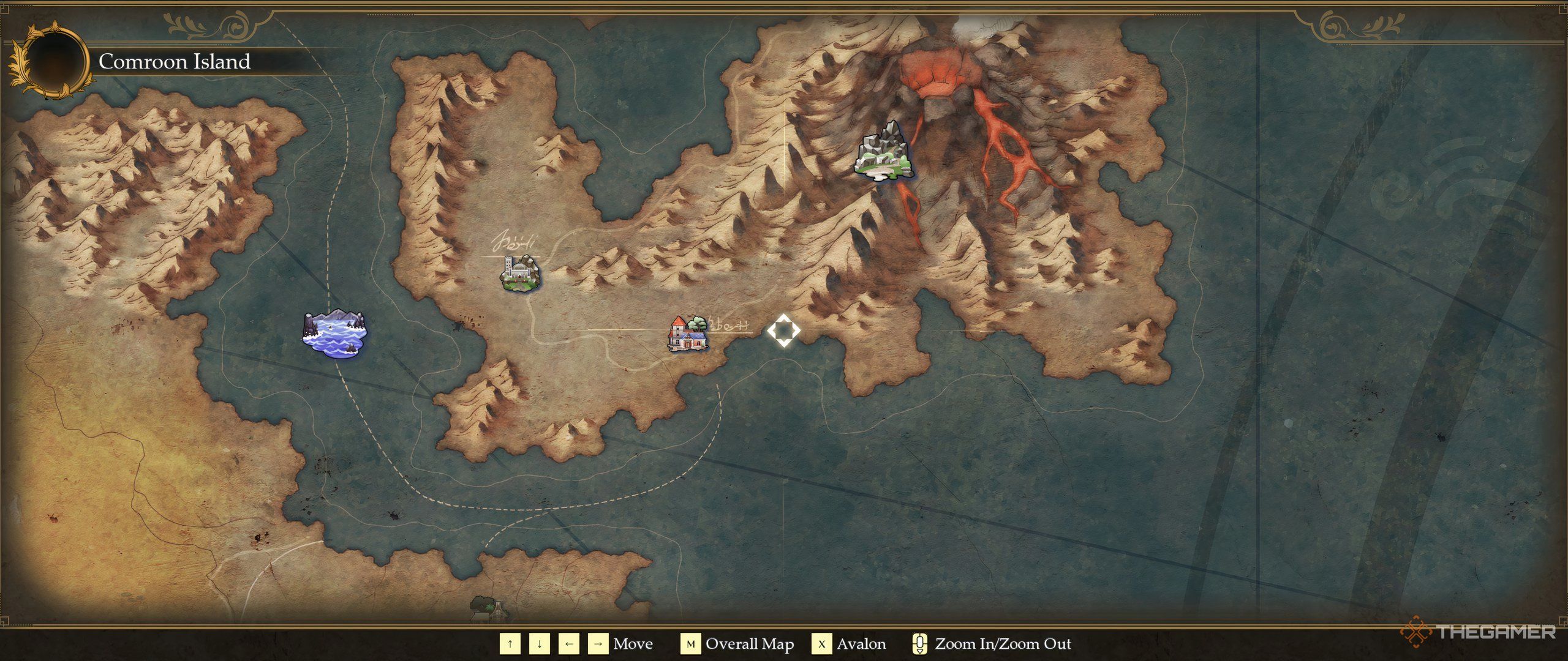 Comroon Island on the world map in Romancing Saga 2.