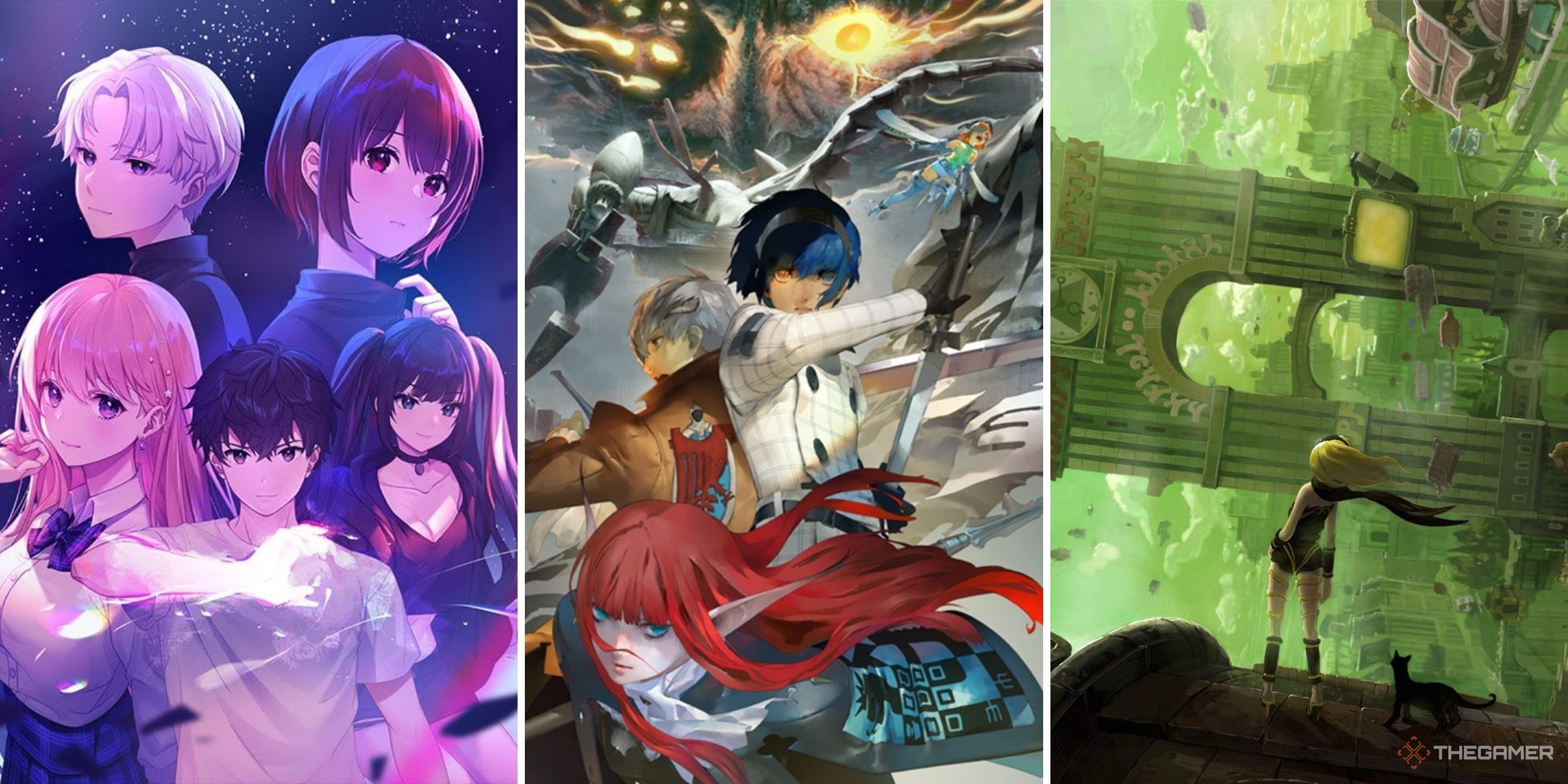 Collage of Eternights, Metaphor: ReFantazio, and Gravity Rush title art.