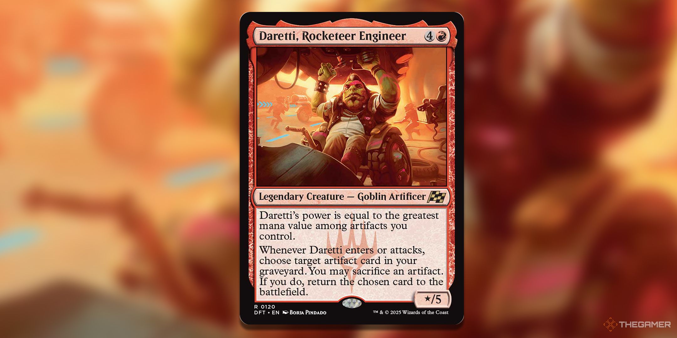 The Daretti, Rocketeer Engineer card, from Aetherdrift.