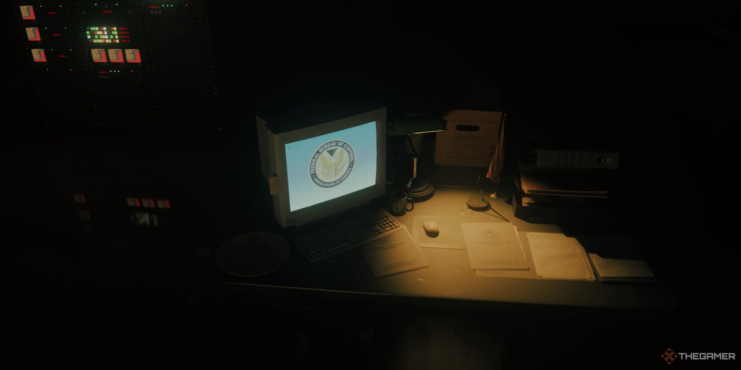 One of the computers that require a password to unlock in Alan Wake 2. 