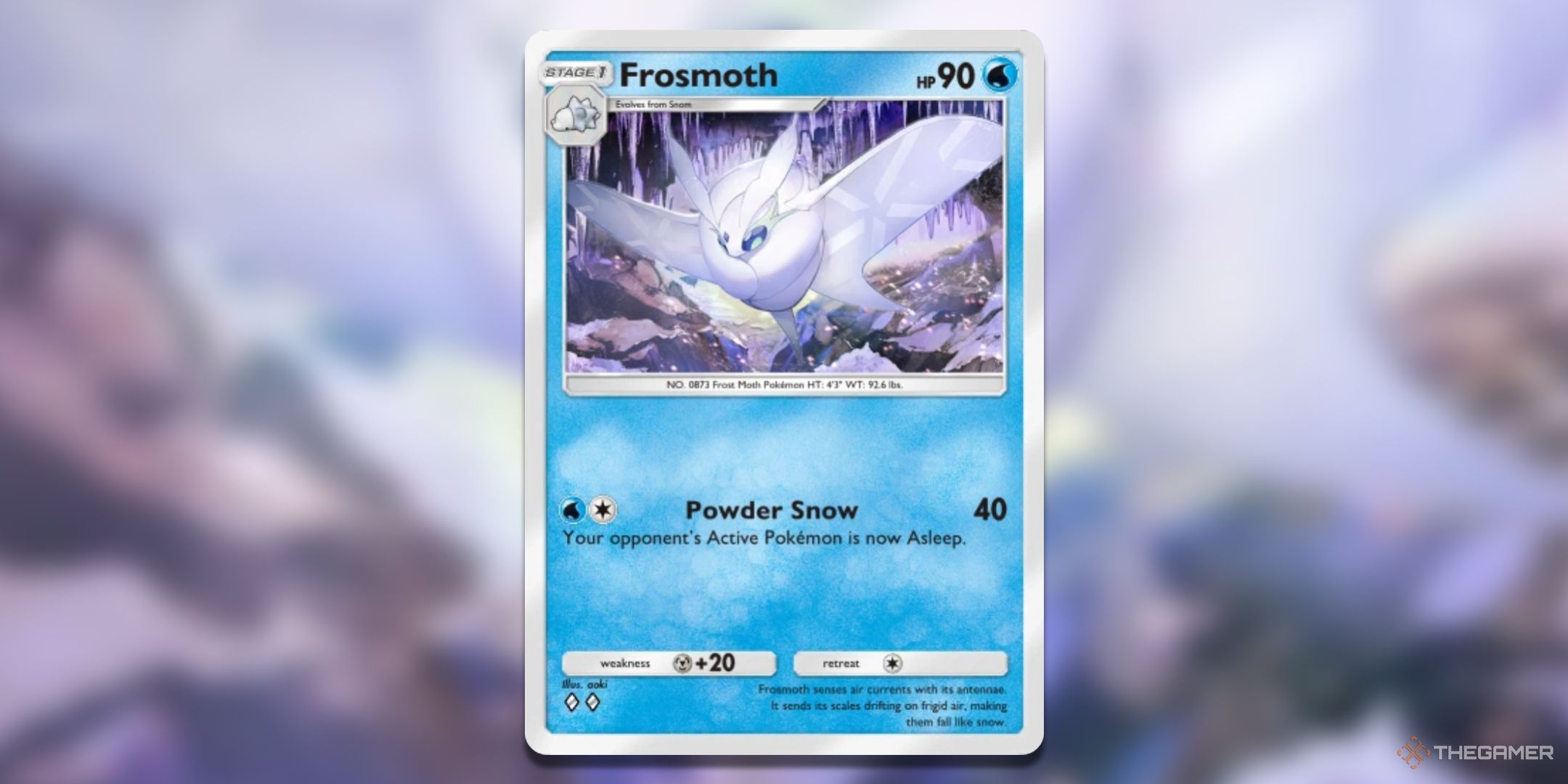 Frosmoth Pokemon TCG Pocket Card Art.