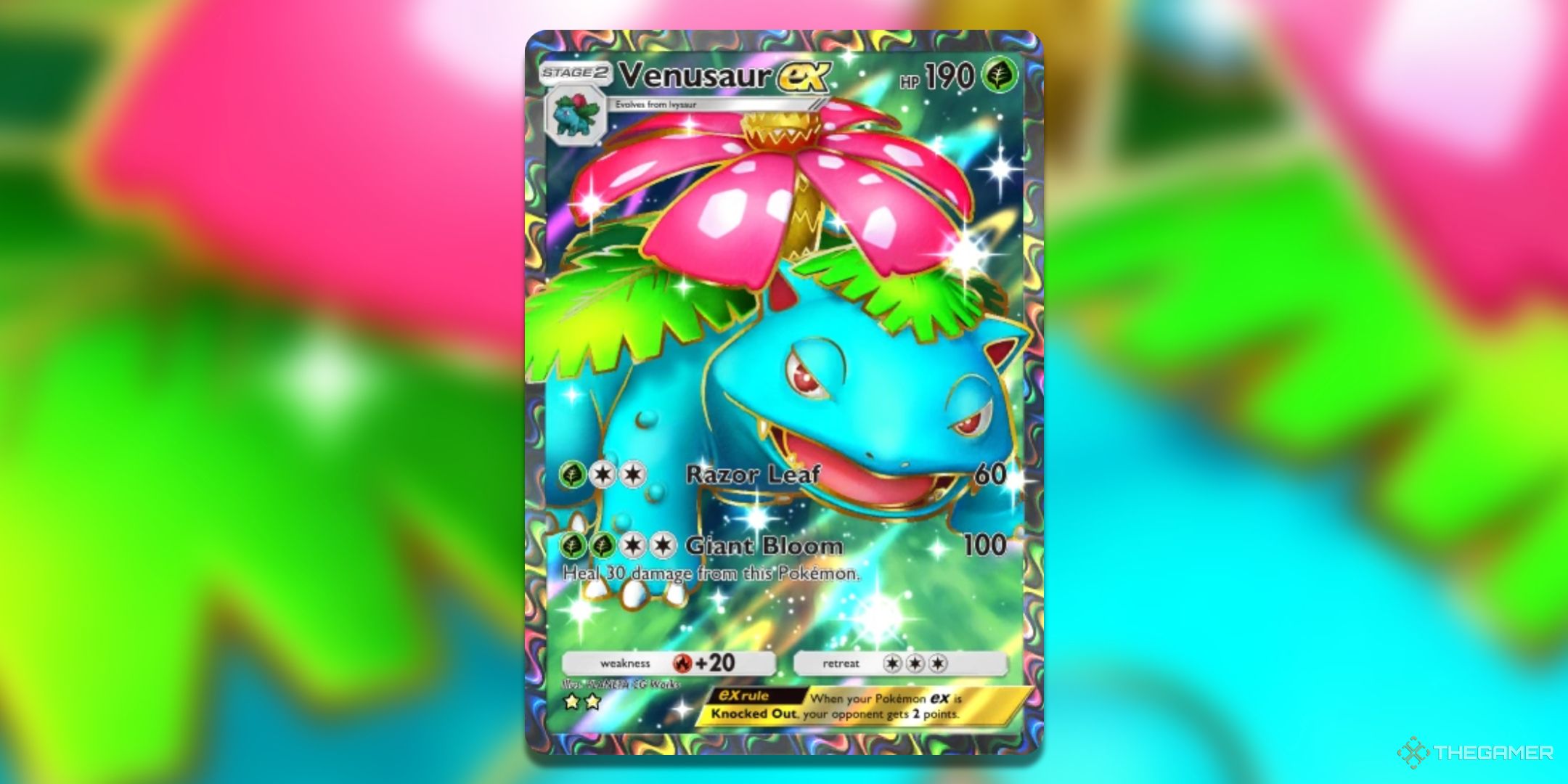 Full Art Venusaur ex Pokemon TCG Pocket Card Art.