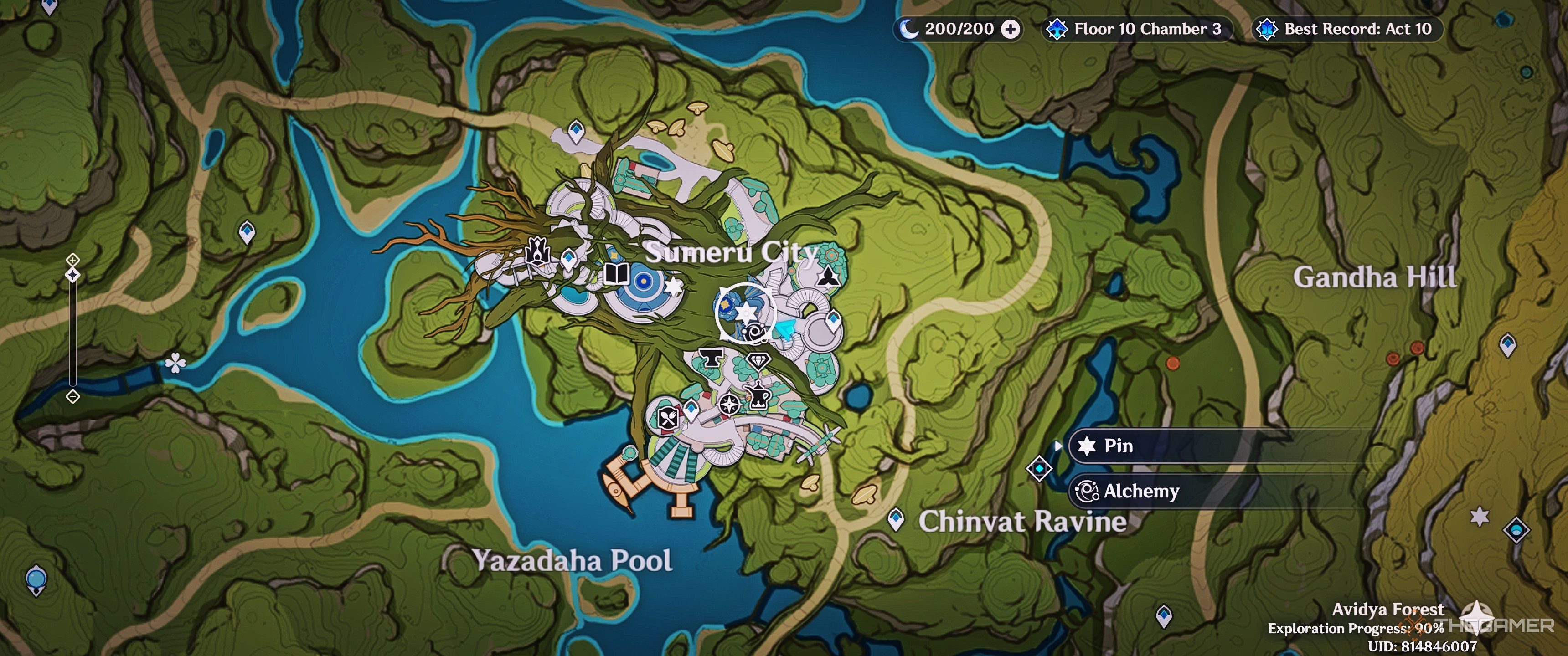 Location of Wanderer, Sethos and Cyno during the quest Chromatic Ode of Candies and Roses in Genshin Impact.