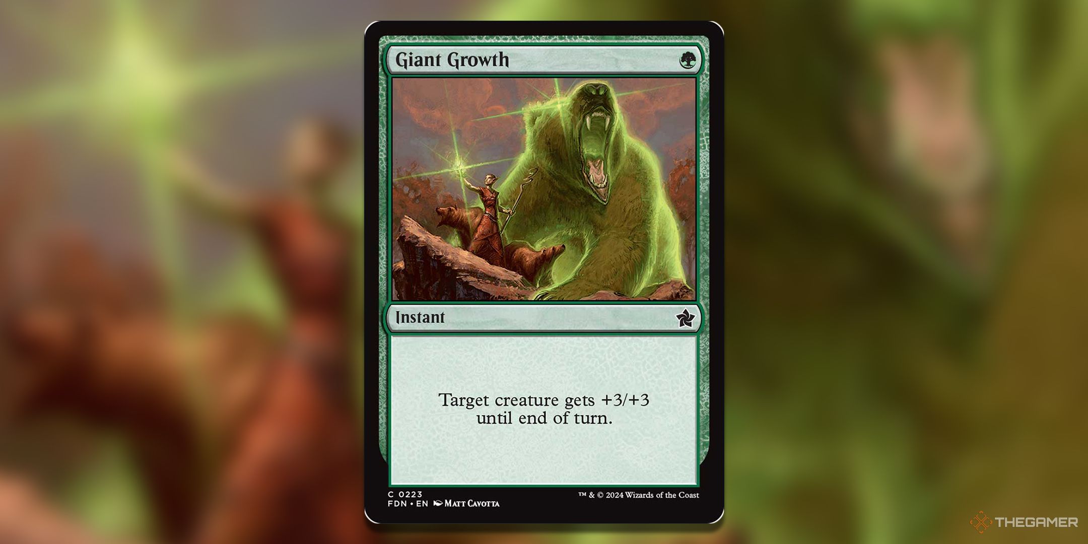 Giant Growth landscape MTG Card.