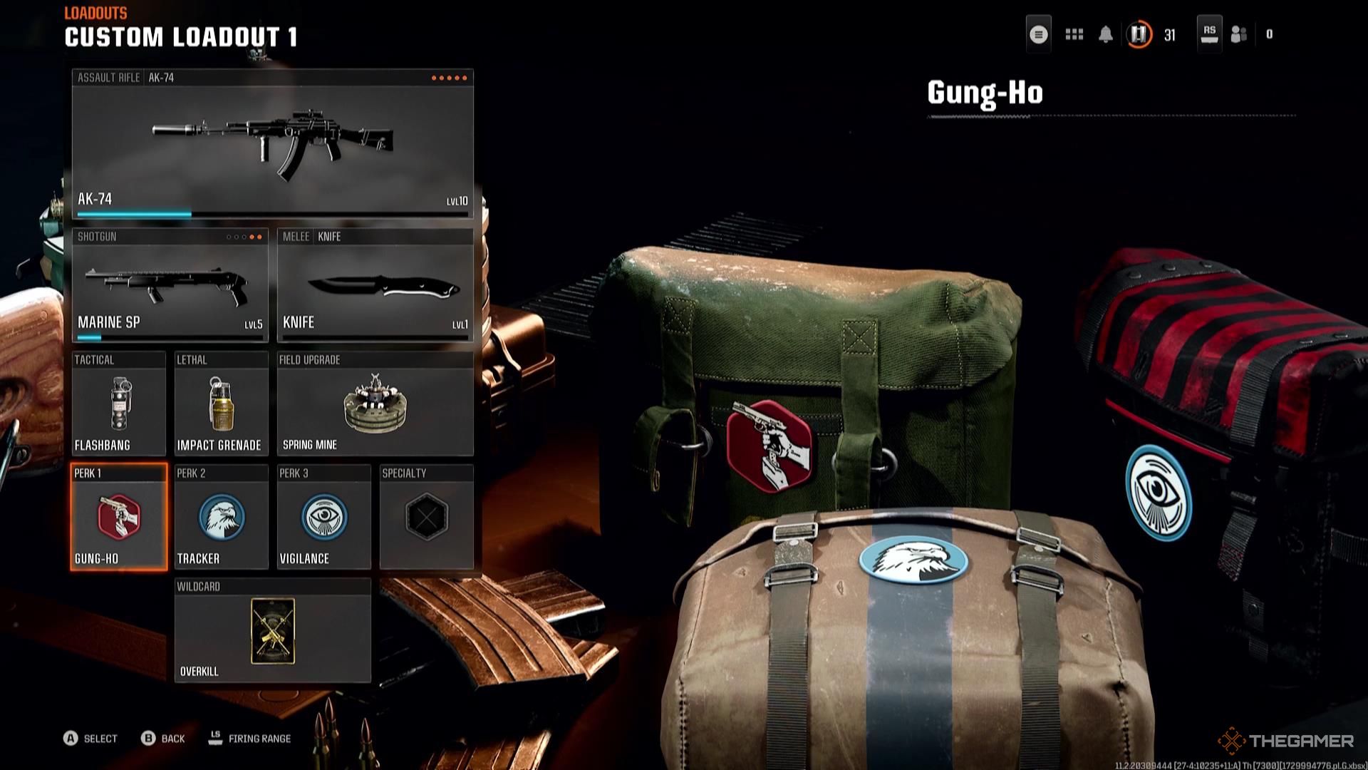 The Gung-Ho perk in the loadout screen of Call of Duty: Black Ops 6.