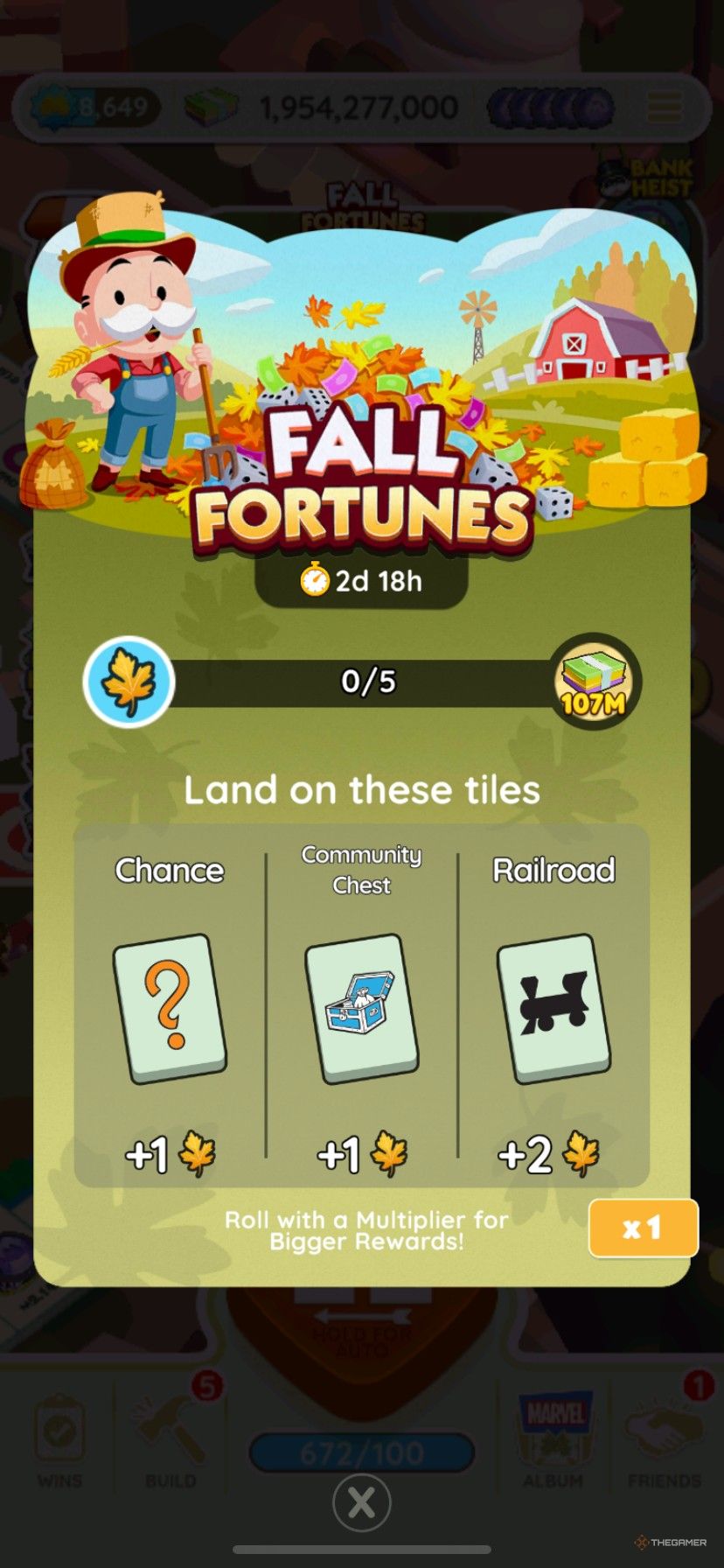 Все награды Fall Fortunes (13–16 октября) в Monopoly Go