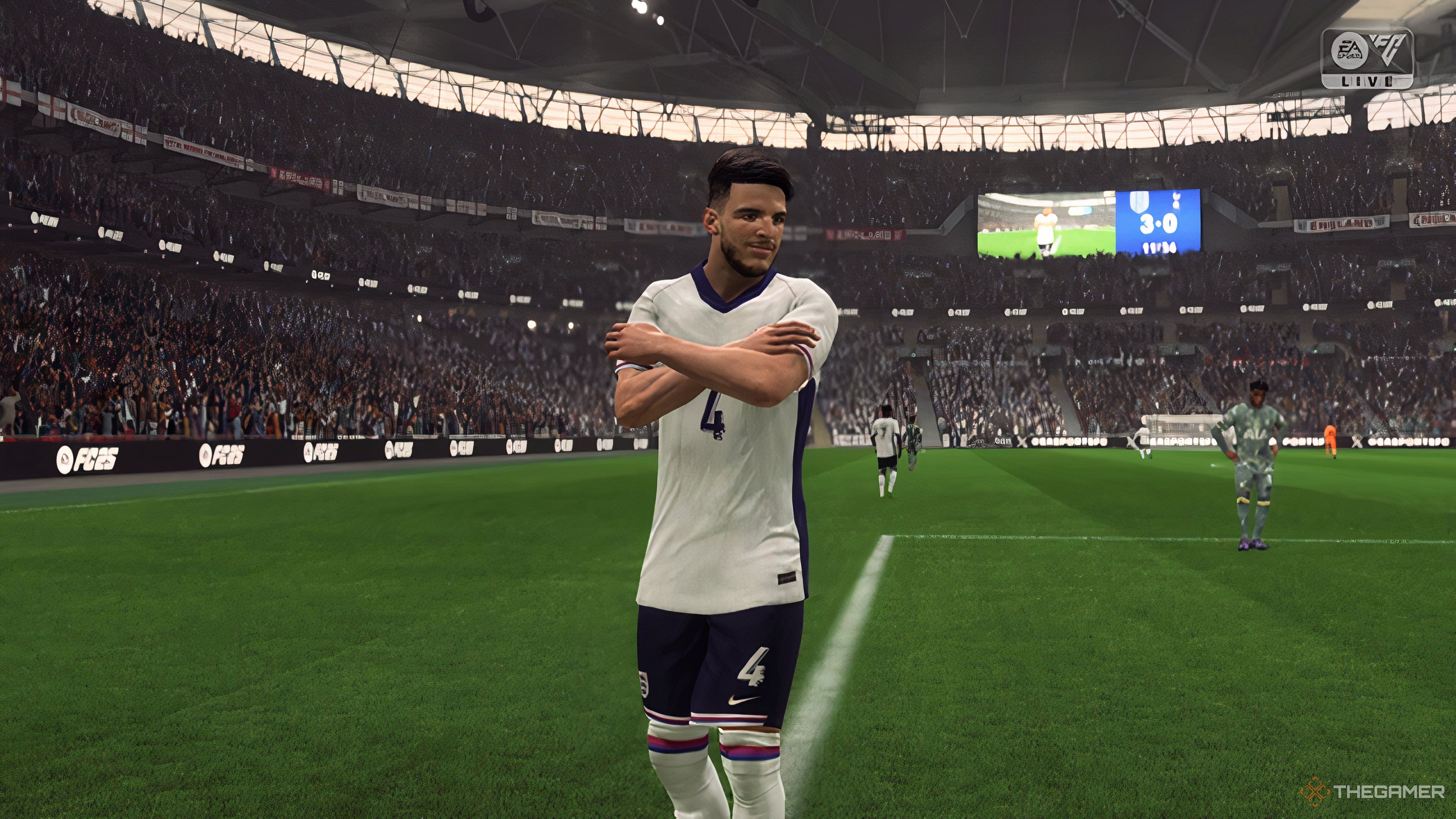Declan Rice doing the Cole Palmer Celebration in EA Sports FC 25.