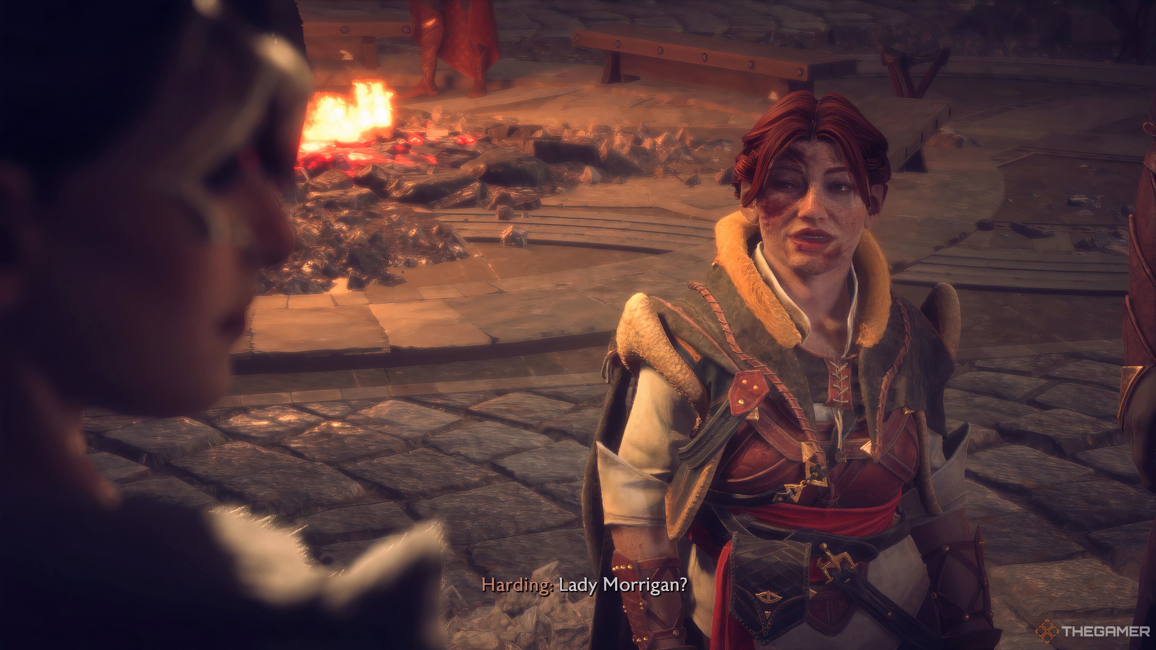 Harding talking about Morrigan in Dragon Age: The Veilguard.