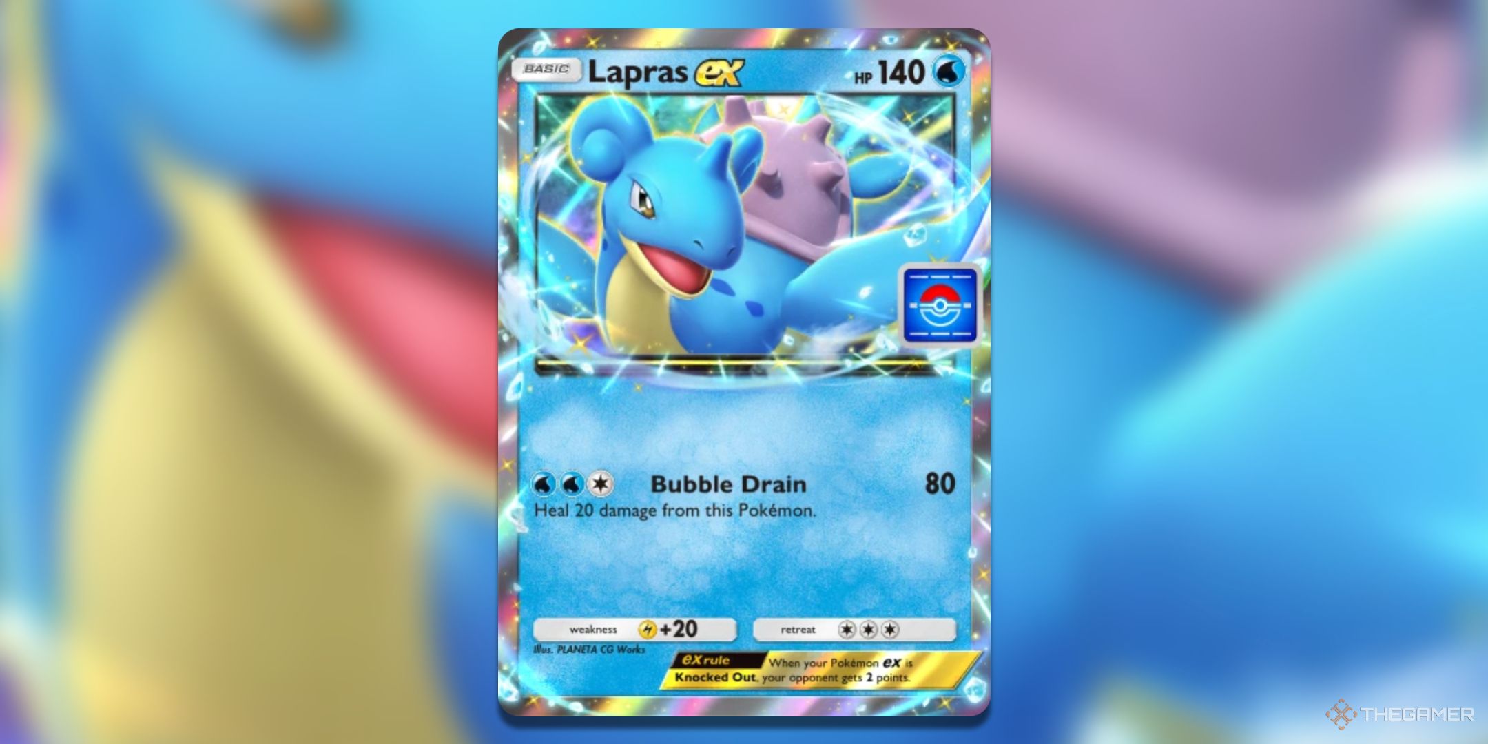 Lapras ex Pokemon TCG Pocket Card Art.