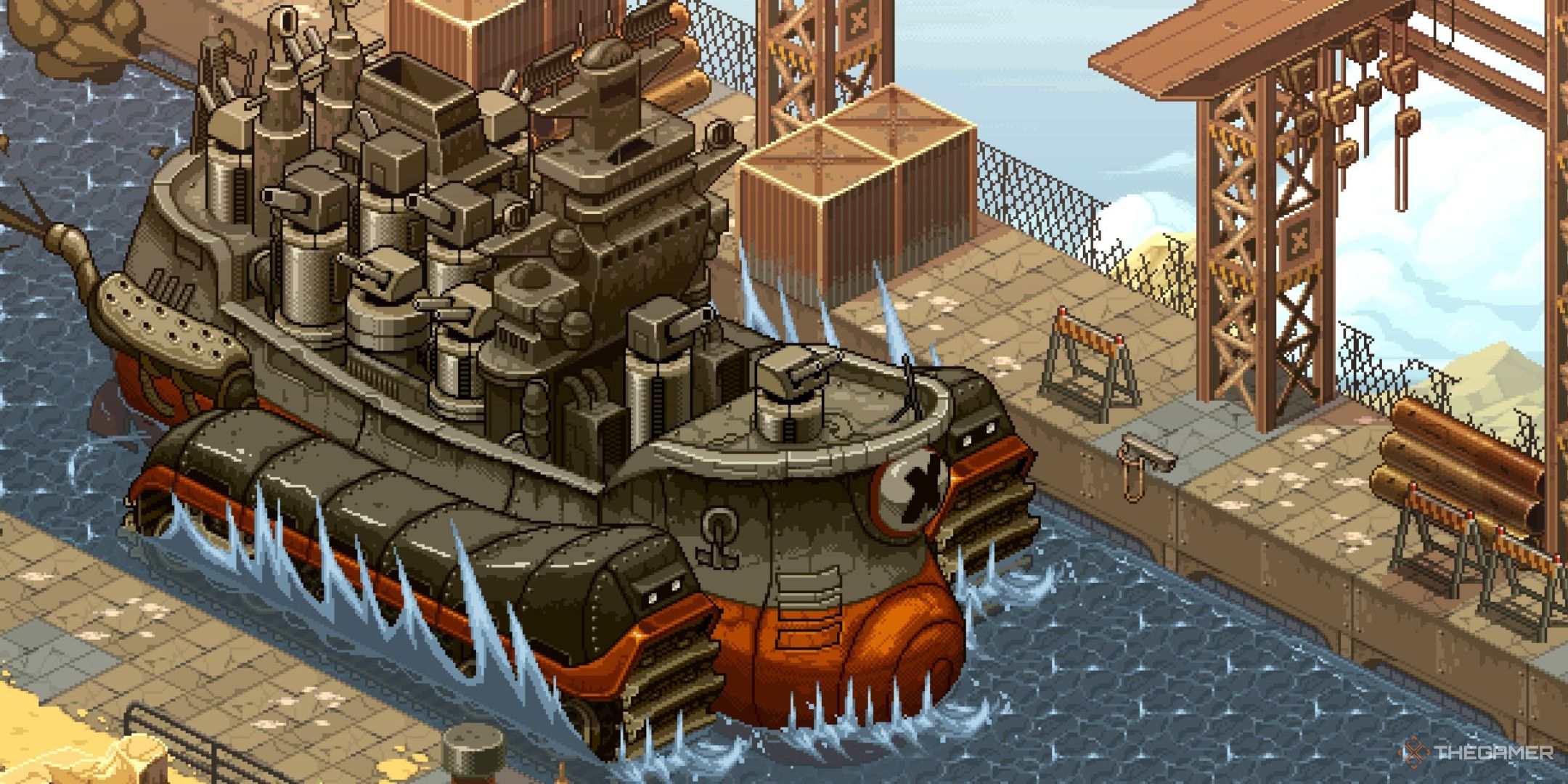 the Big Shiee Battleship in Metal Slug Tactics.