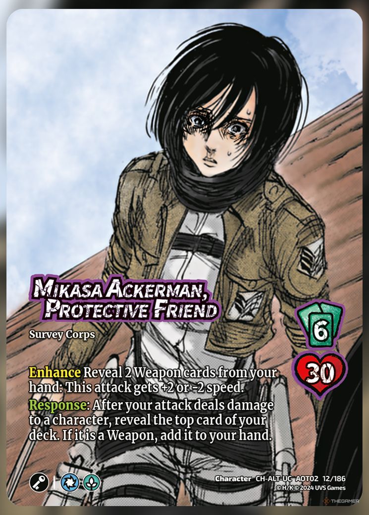 Mikasa Ackerman, Protective Friend