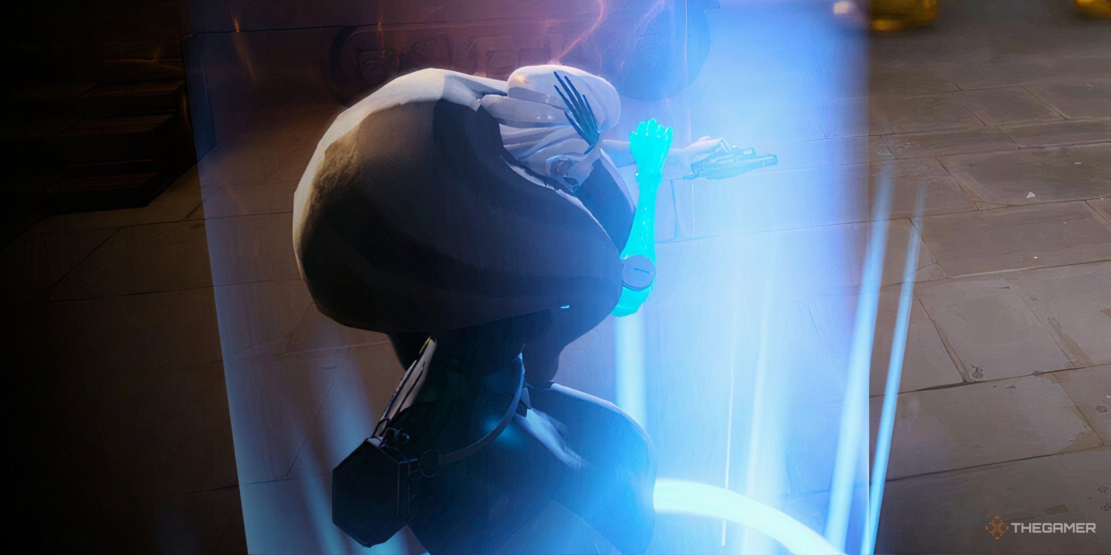 A character parrying in Deadlock.