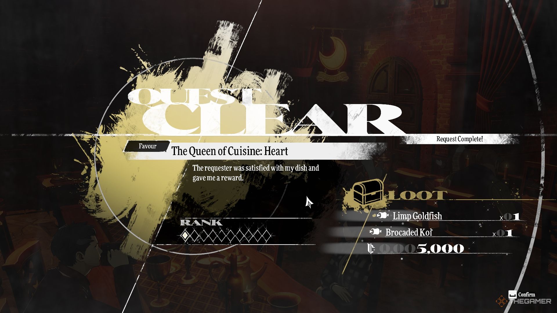 Rewards for completing the Queen of Cuisine: Heart quest in Metaphor: ReFantazio.