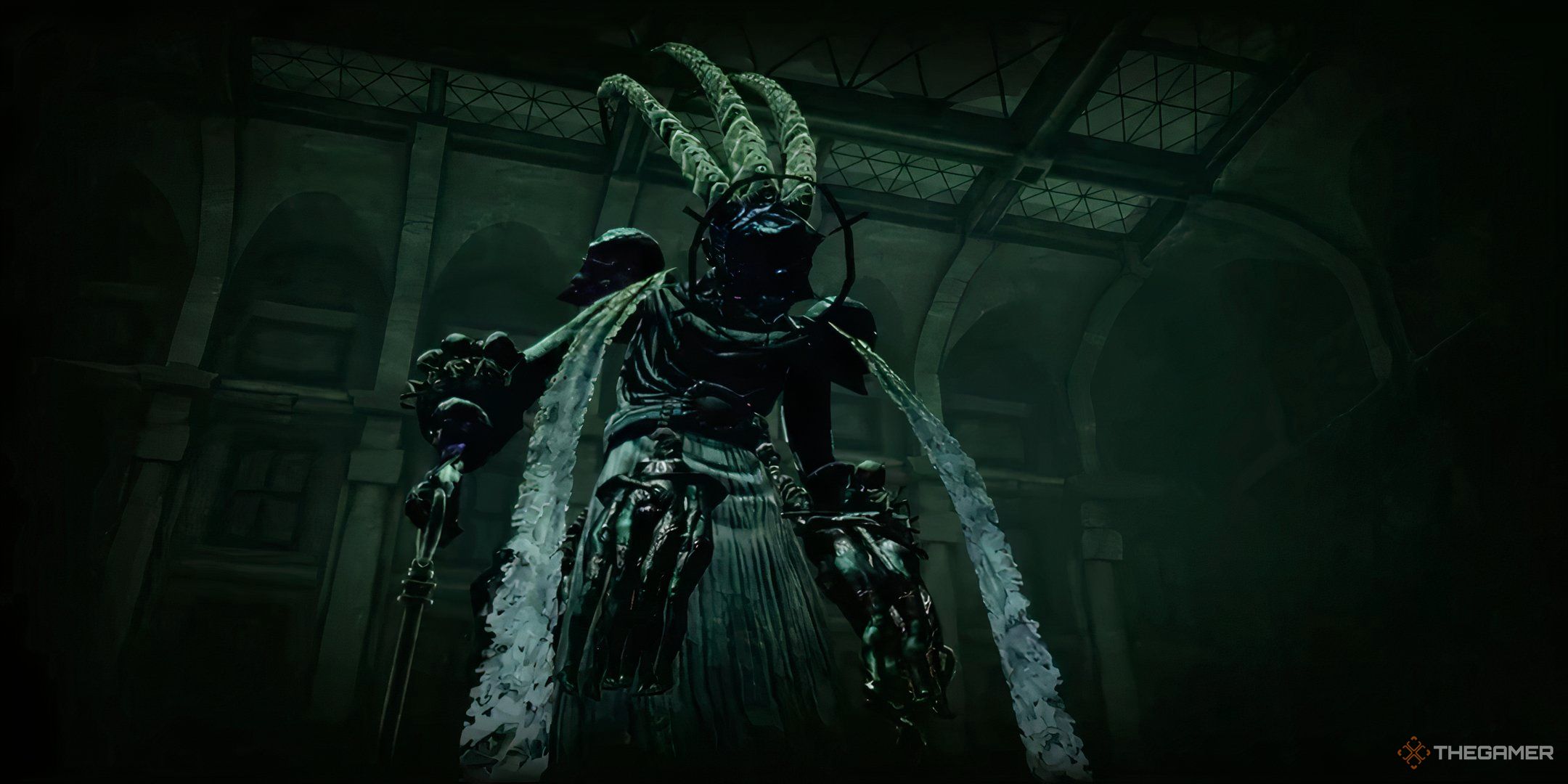 A close shot of the most powerful Sister Grim in Shadows of the Damned.