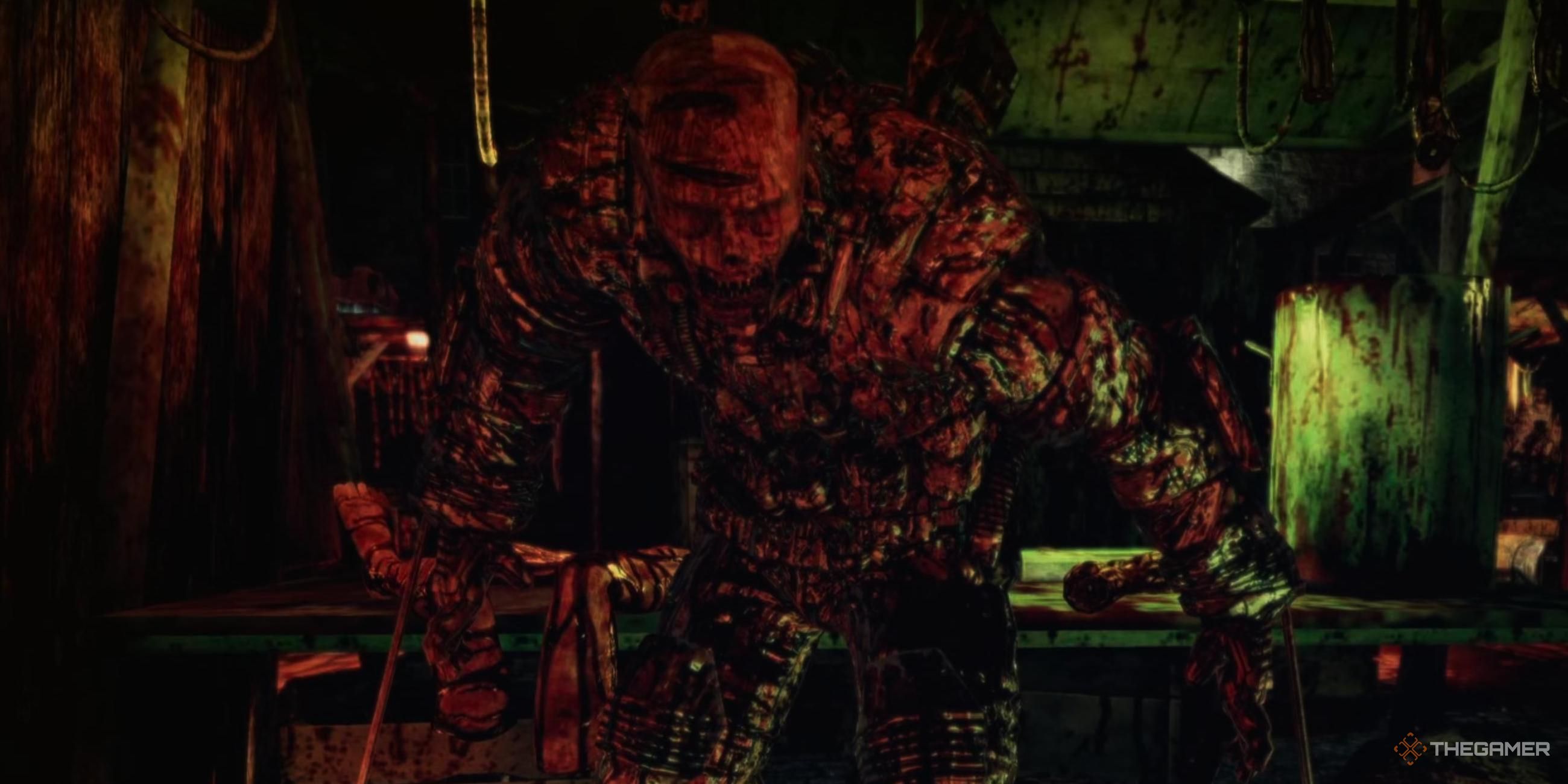 George staring into the camera in Shadows of the Damned: Hella Remastered.