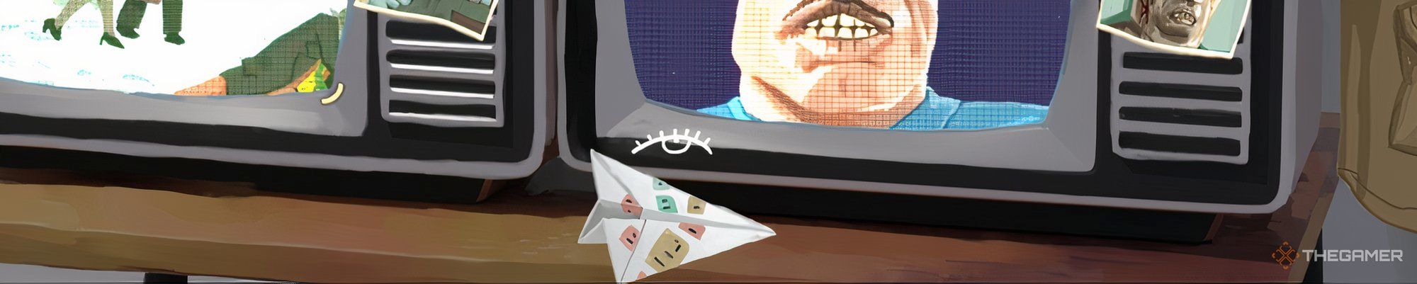 The paper airplane in The Rise of the Golden Idol.