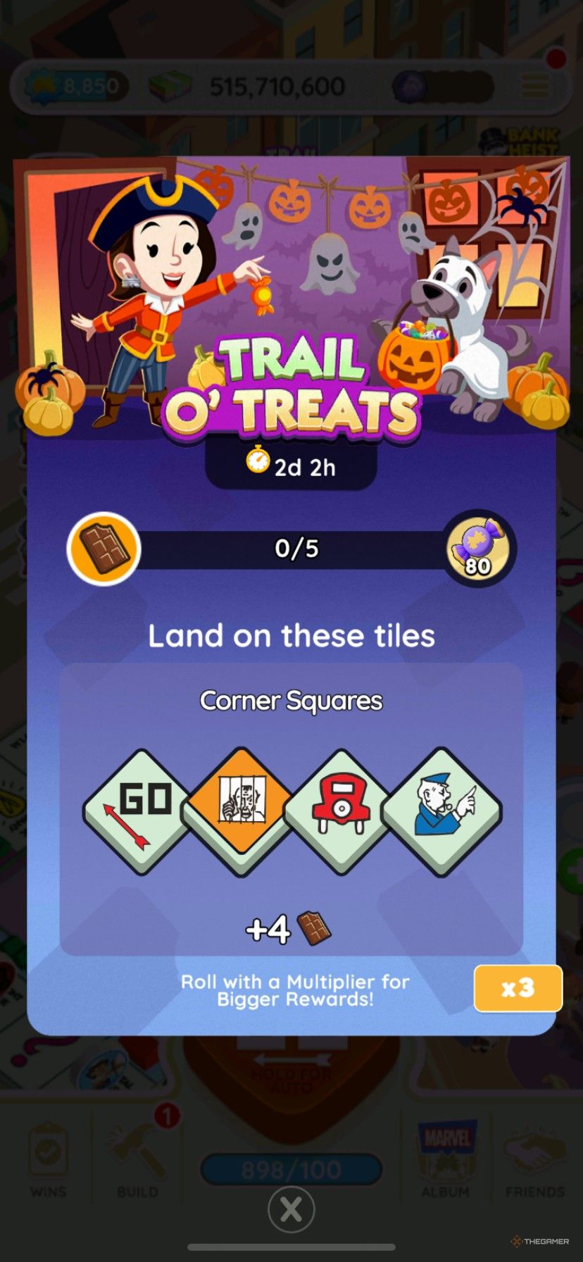 Все награды в Trail 'O Treats (22–24 октября) в Monopoly Go