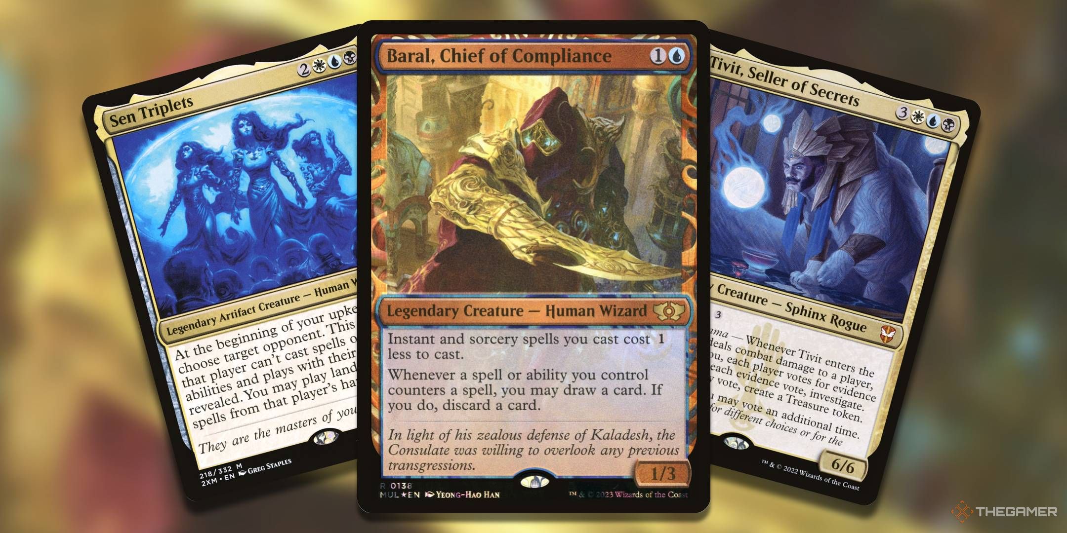 Three of the best control commanders in Magic the Gathering.