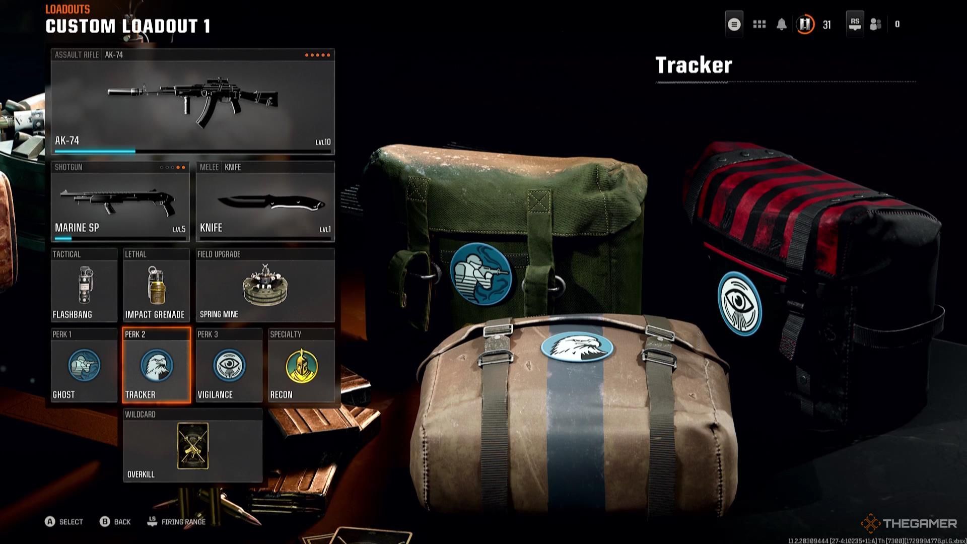 The Tracker perk in the loadout screen in Call of Duty: Black Ops 6.