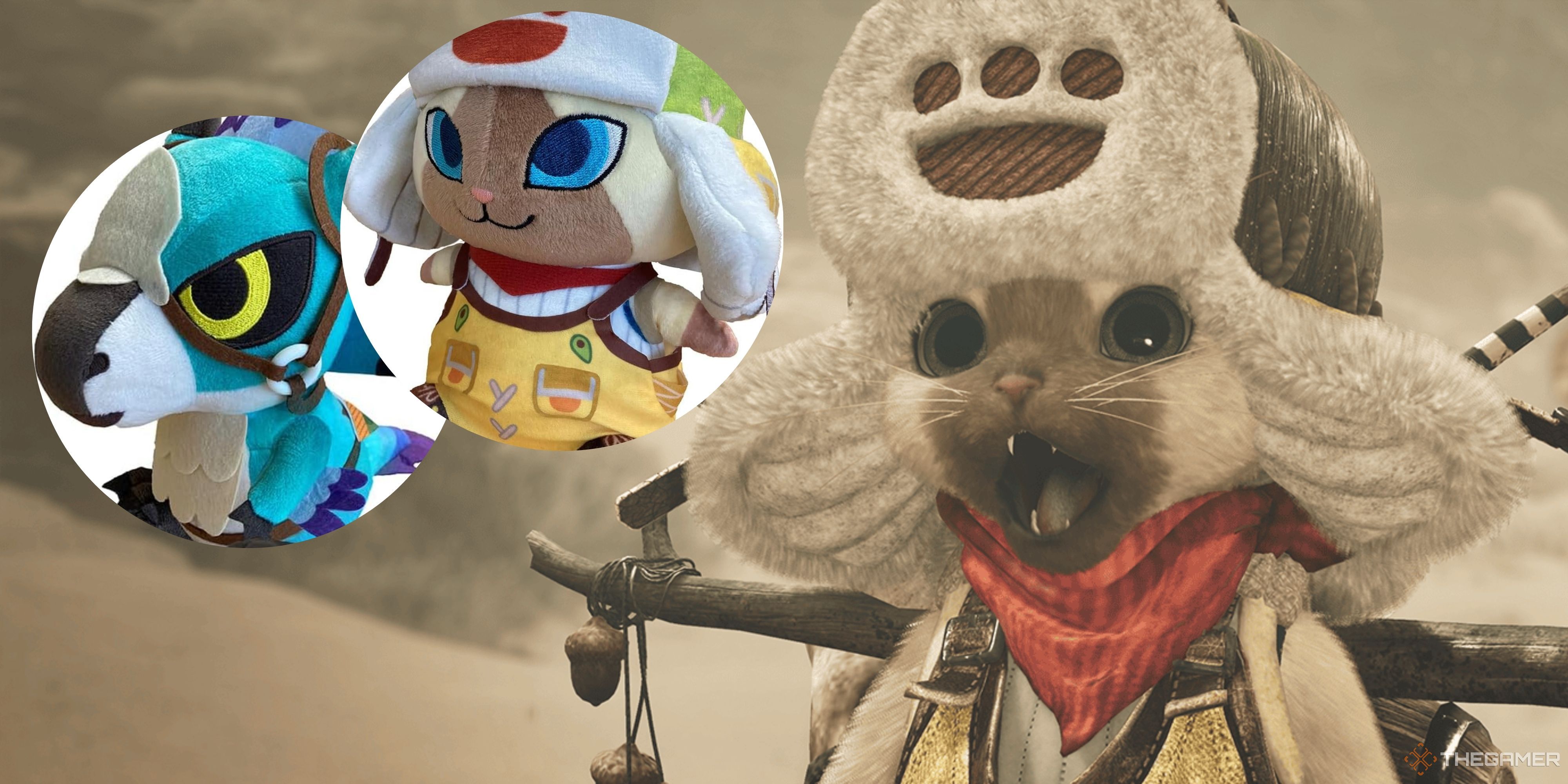 Плюшевые игрушки Monster Hunter Wilds Palico и Seikret Chibi теперь на Amazon