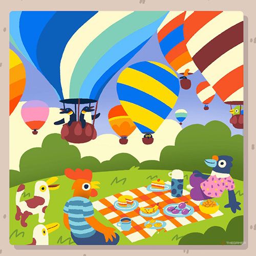 Wilmot completes a puzzle named Baloon Picnic in Wilmot Works It Out